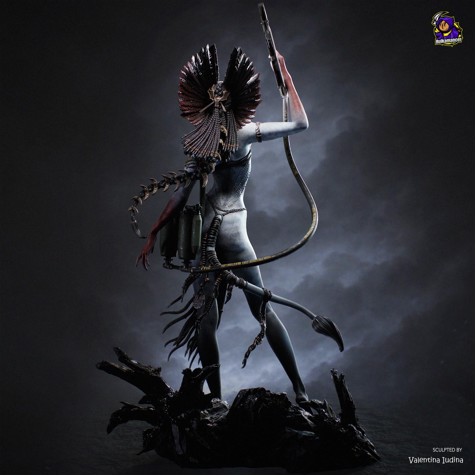 Varang Resin Figure, Hand Painted Collectible Statue, 34.1 cm (341 mm)