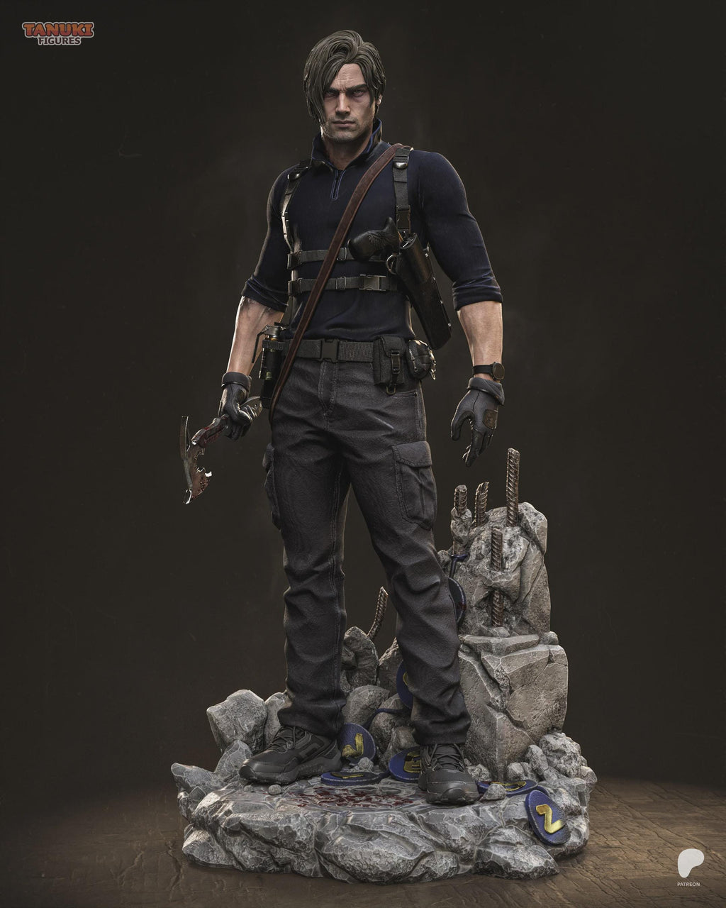 Leon S Kennedy Figure, Resin Statue, Hand Painted, 30 cm (11.8 in)