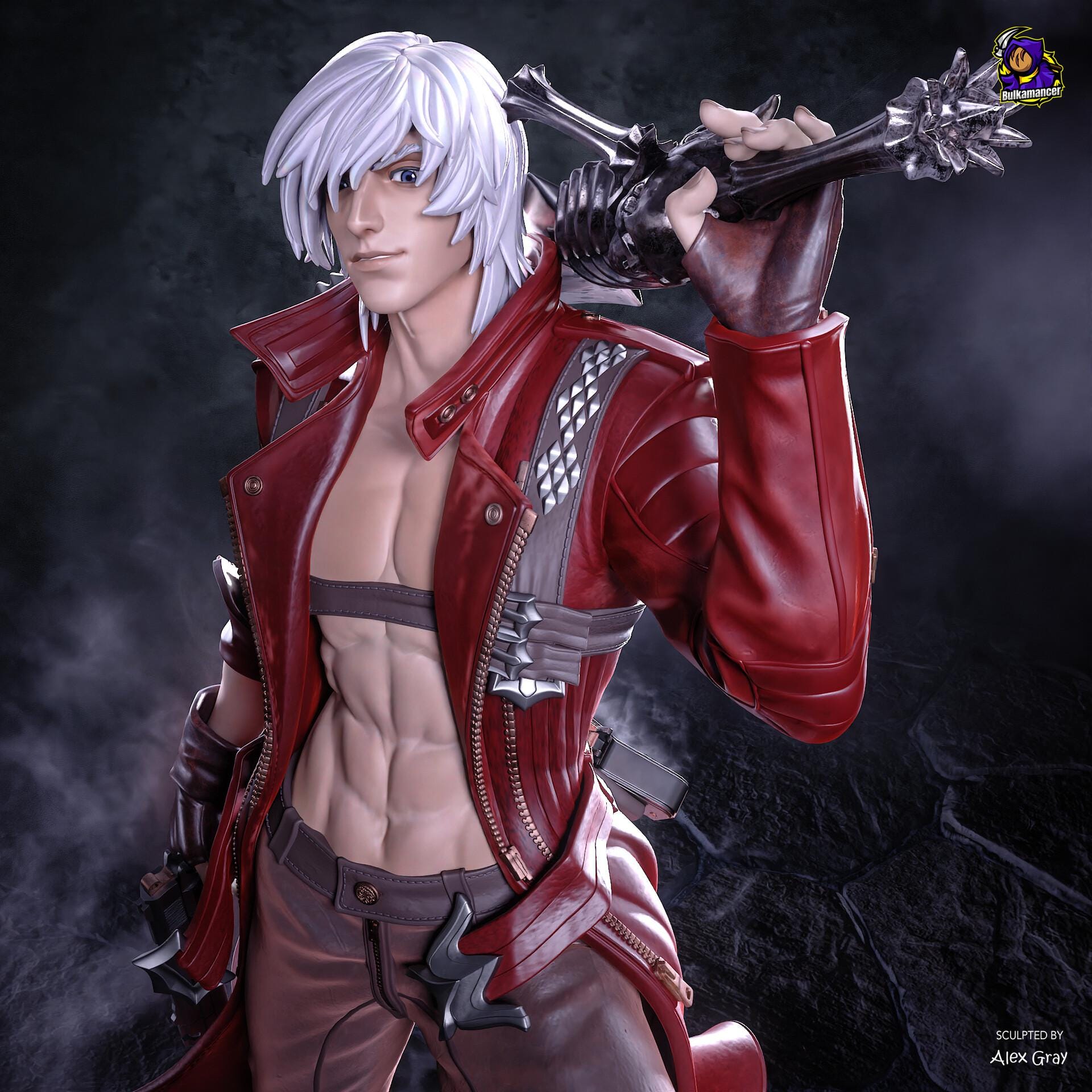 Dante Resin Figure, Hand Painted Collectible Statue, Coat Or Shirtless