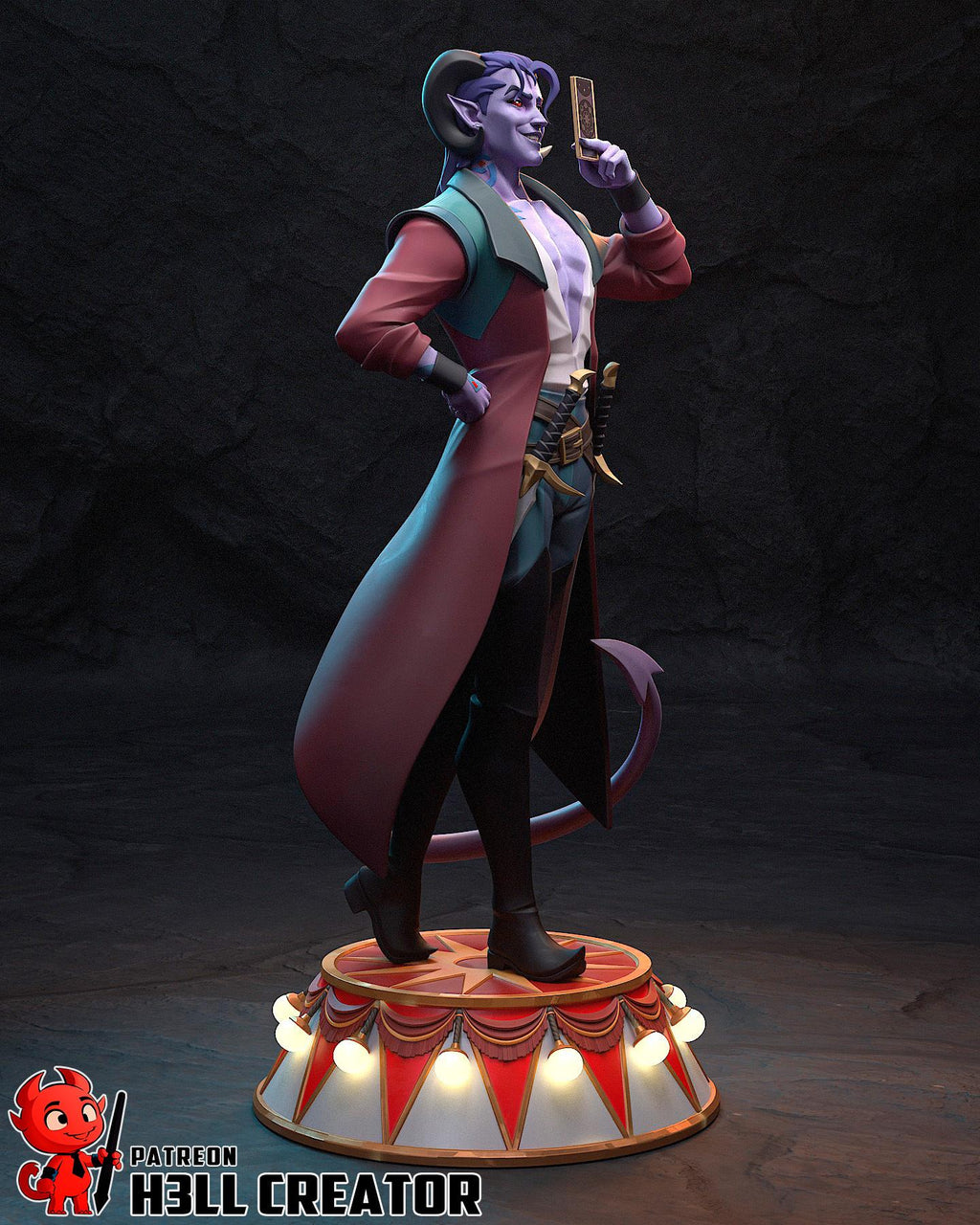 Mollymauk Tealeaf Statue, Hand Painted Collectible Figure, 204 mm (8.0 in)