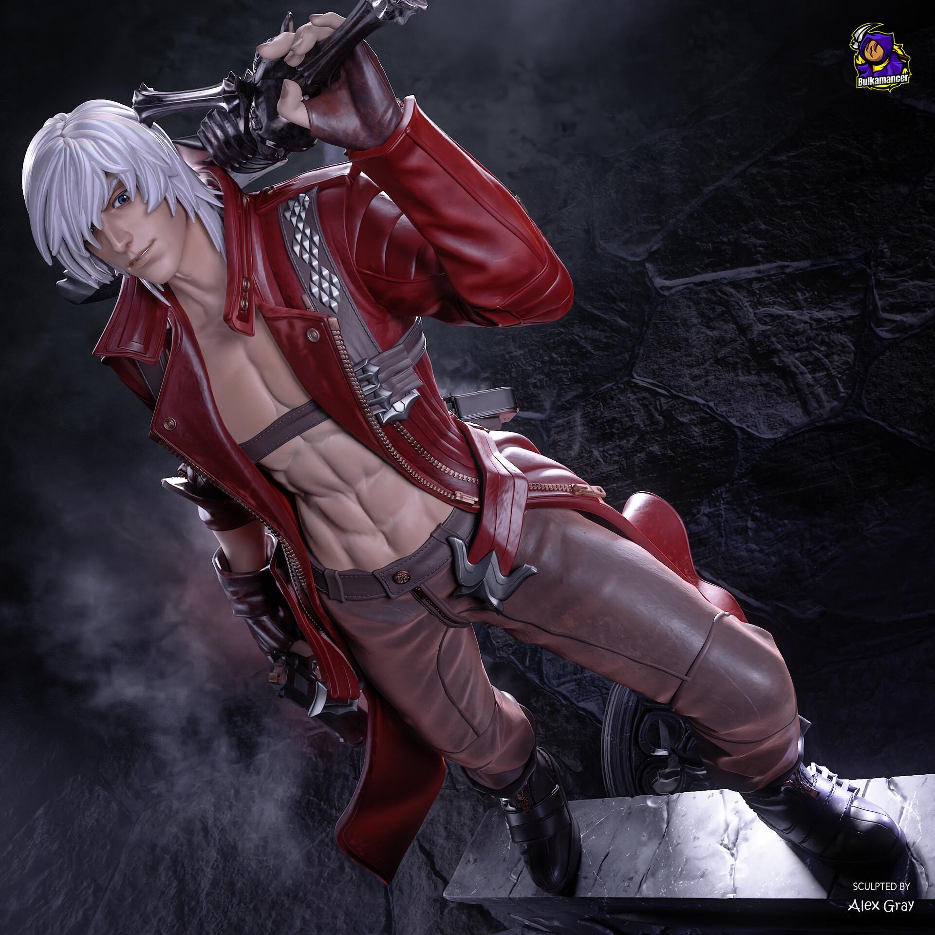 Dante Resin Figure, Hand Painted Collectible Statue, Coat Or Shirtless