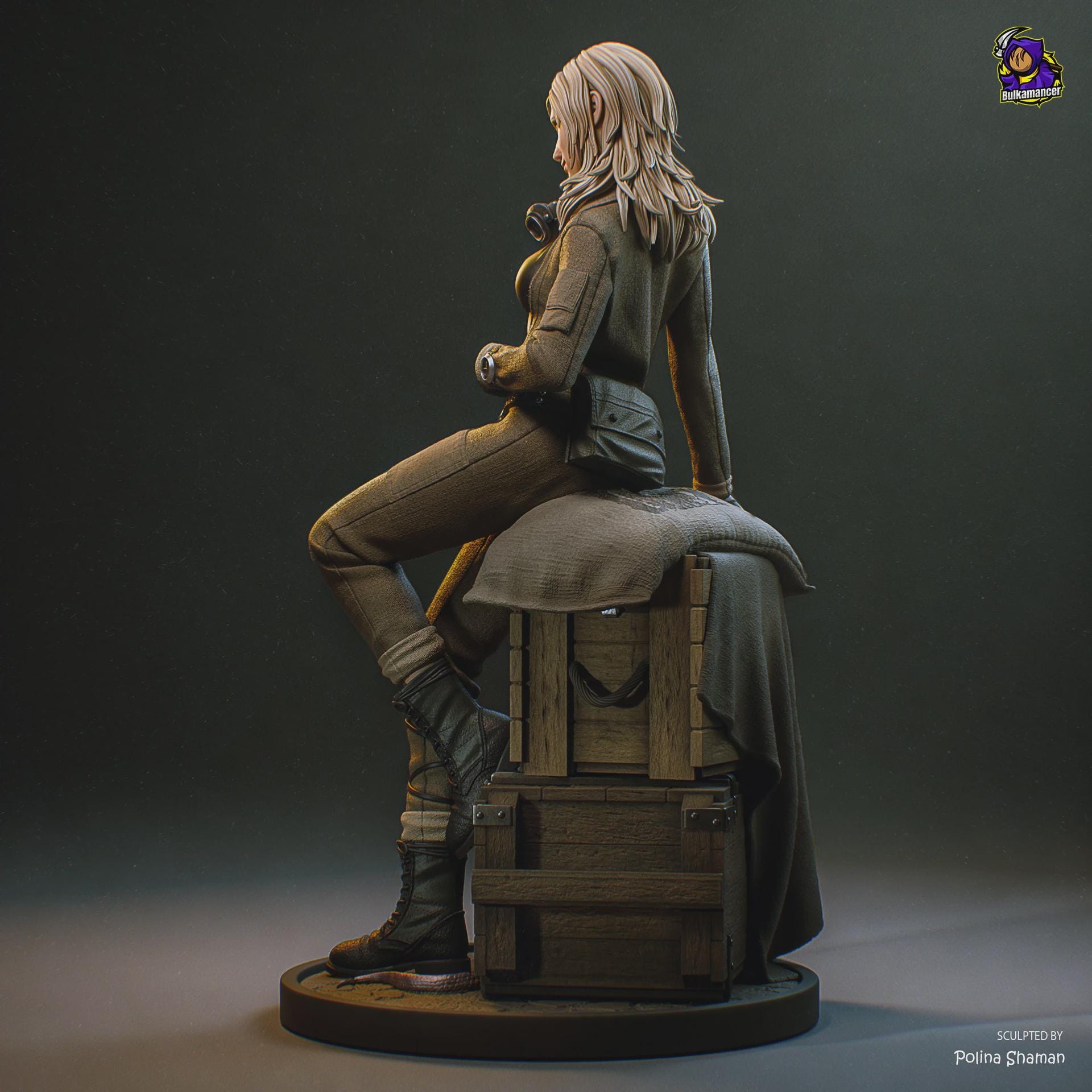 EVA Metal Gear Solid Figure, Resin Statue, Hand Painted, 22.7 cm (8.94 in)