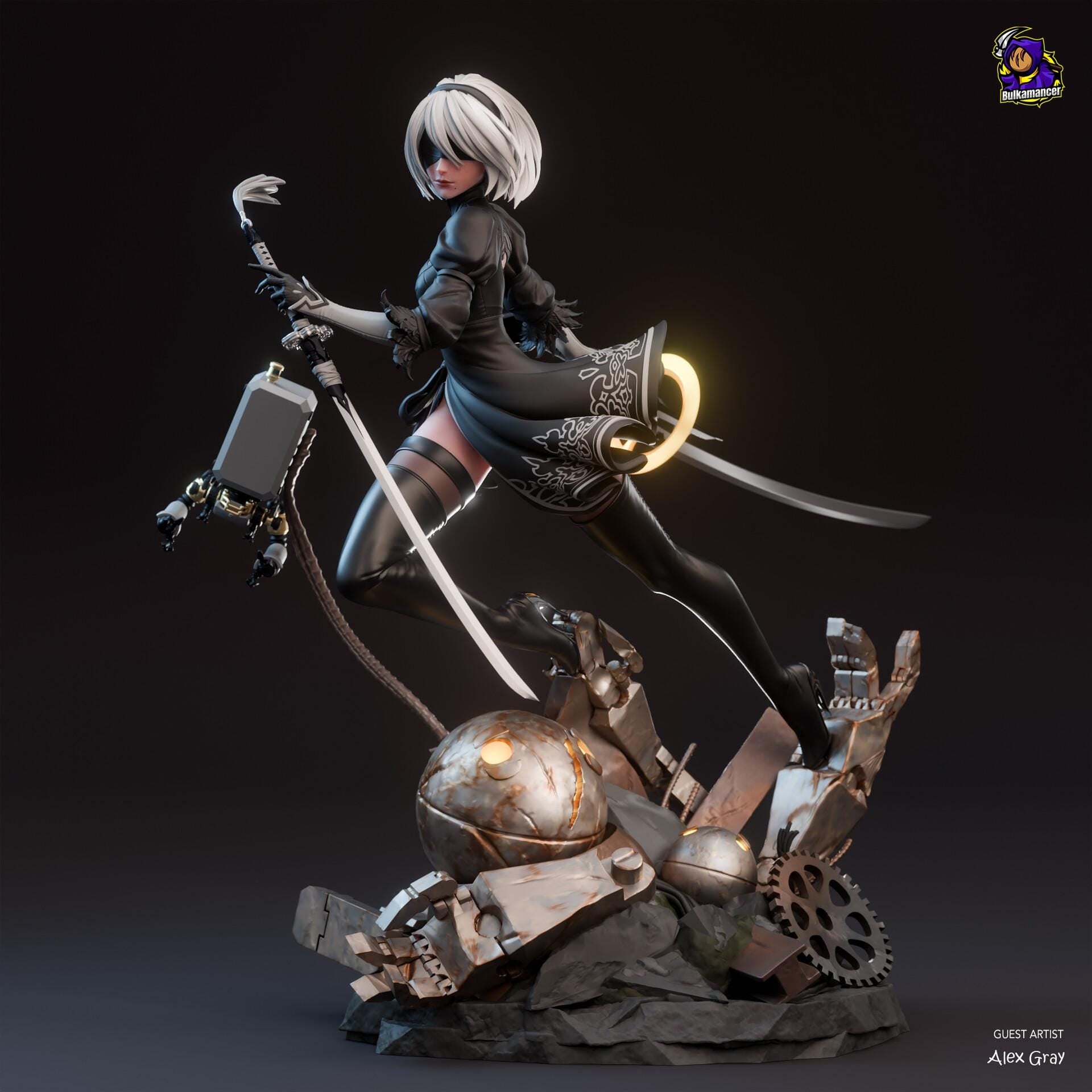 2B NieR Automata figure, Resin Statue, Hand Painted, 21.9 cm (8.6 in)