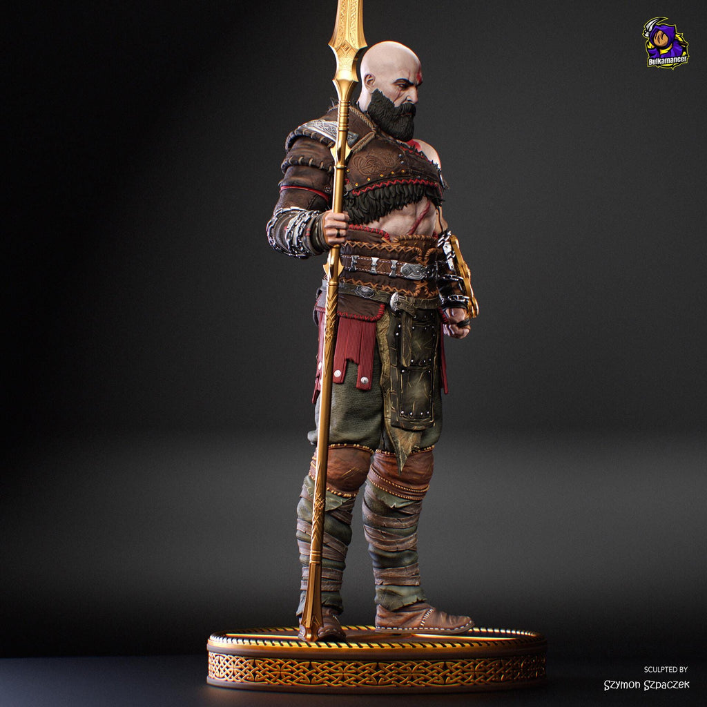 Kratos Resin Figure, Hand Painted Collectible Statue, 31.3 cm (8.4 in)