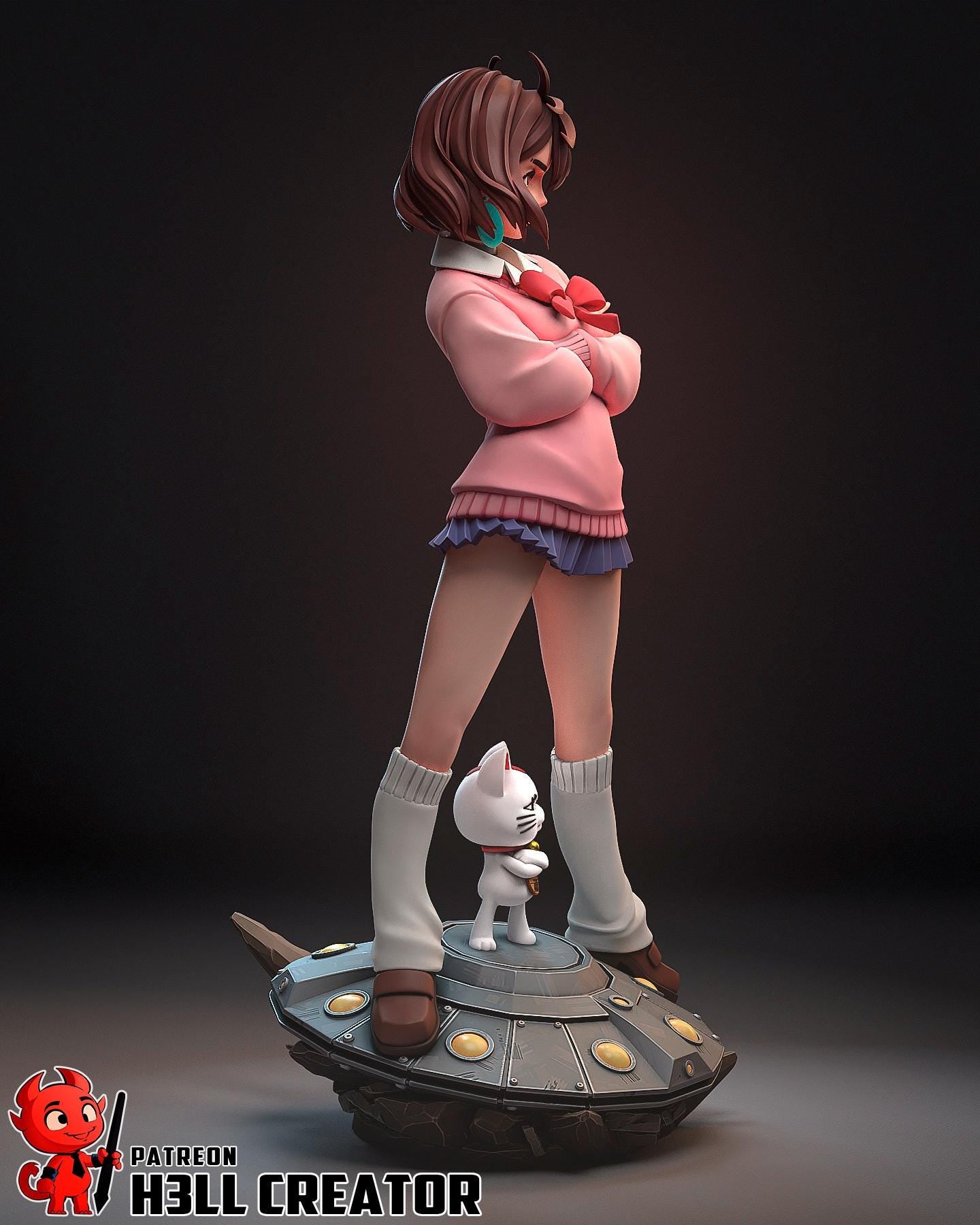 Momo Ayase Resin Statue, Hand Painted Collectible Figure, 154 mm (6.1 in)