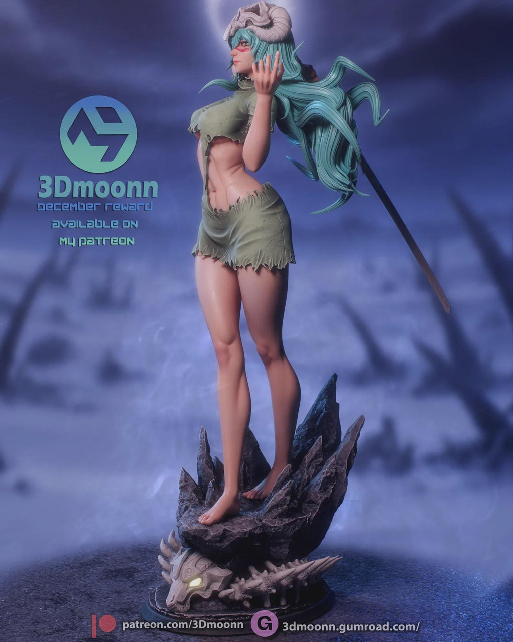 Nelliel Tu Odelschwanck, Nelliel Resin Statue, Hand Painted 1/6 Scale