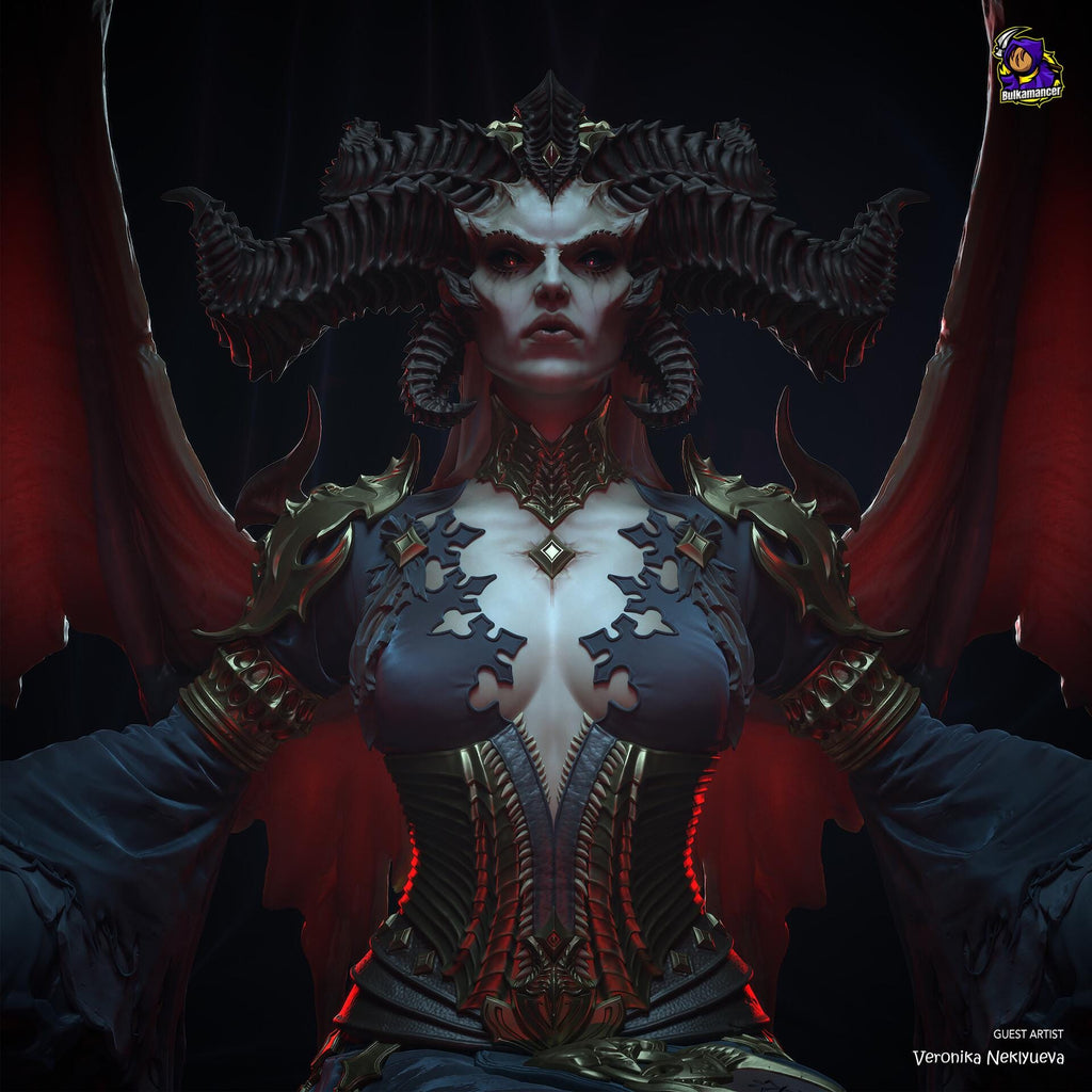 Lilith resin figure, Hand Painted Collectible Statue, Dark Fantasy