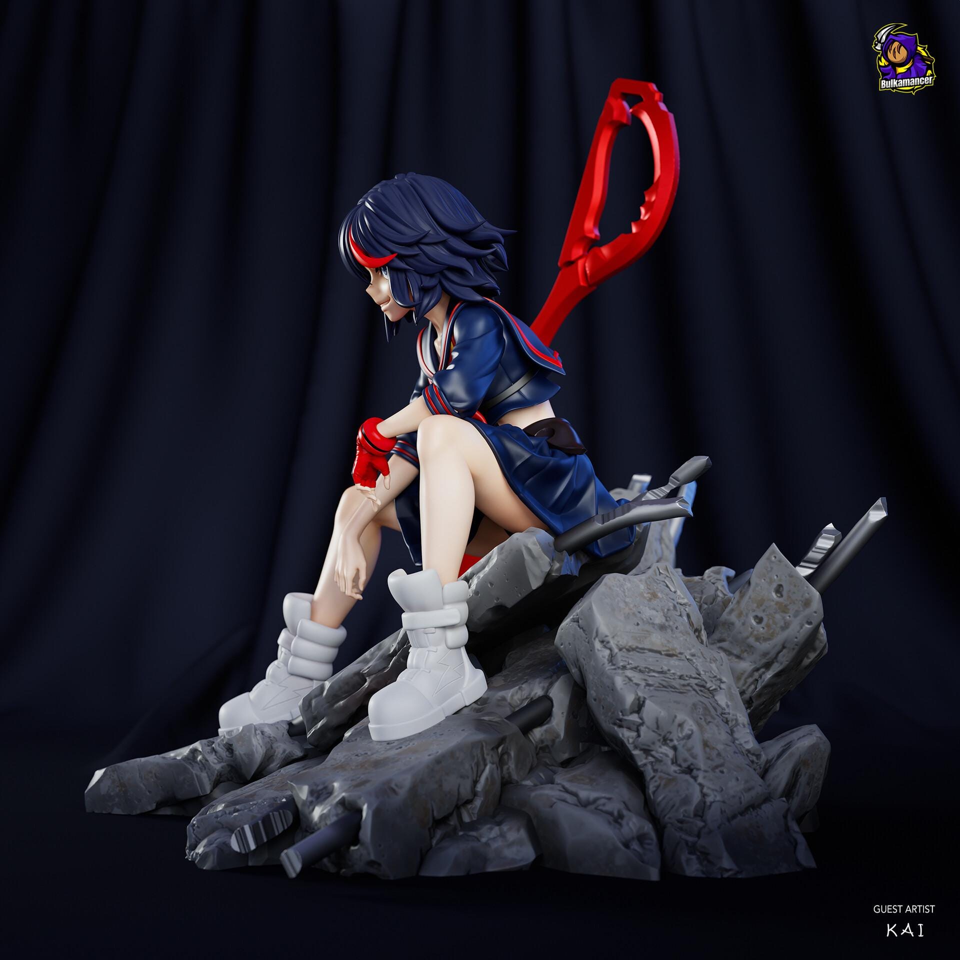 Ryuko Matoi resin figure, Hand Painted Collectible Statue, 18.5 cm