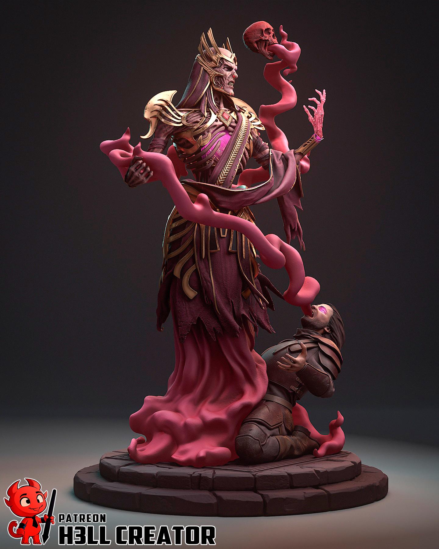 Vecna resin statue, Hand Painted Collectible Figure, 199 mm (7.8 in)