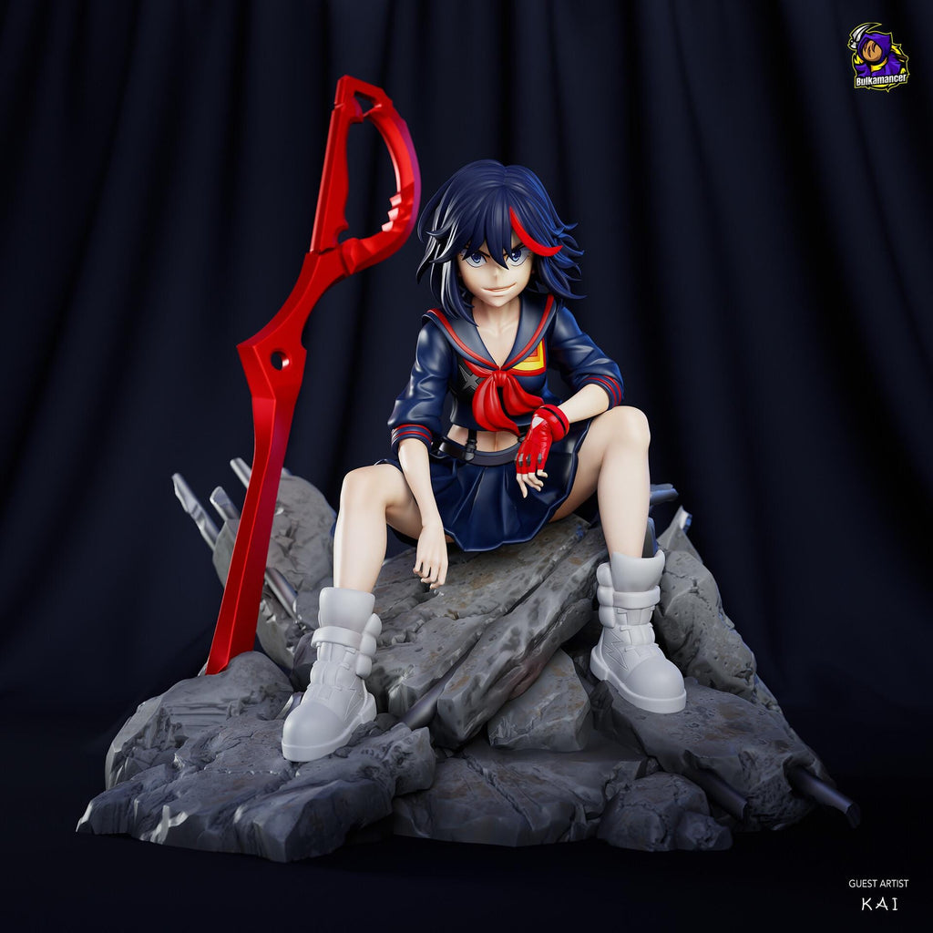 Ryuko Matoi resin figure, Hand Painted Collectible Statue, 18.5 cm