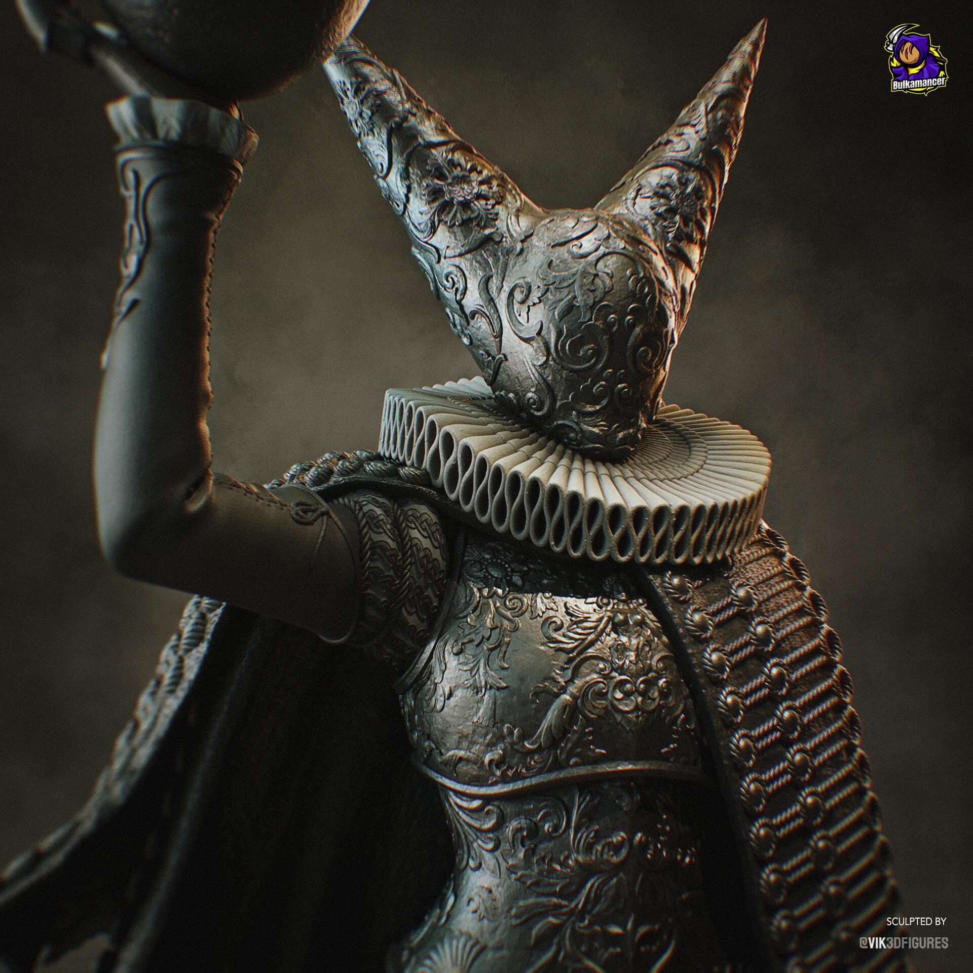Artillery Witch Figure Resin Statue, Hand Painted Collectible, 36 cm (14.17 in)