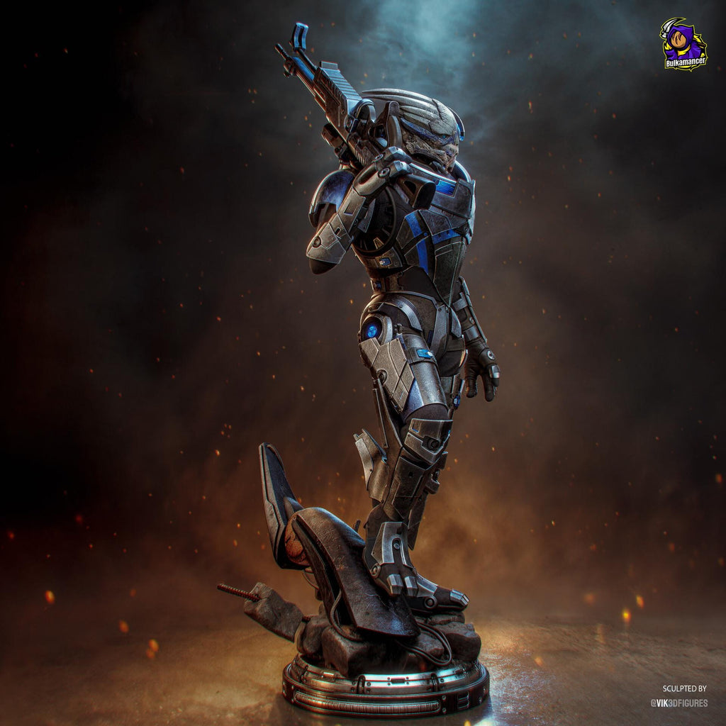 Garrus Vakarian Statue, Hand Painted Resin Figure, 331 mm / 13.0 in
