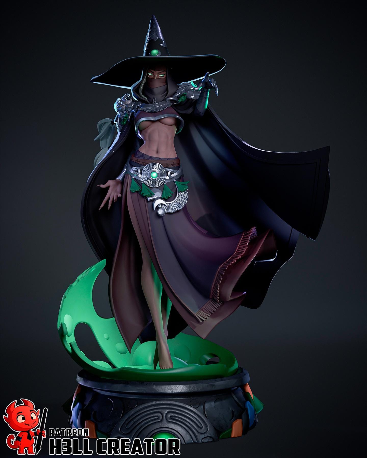 Hecate resin statue, Hand Painted Collectible Figure, 210 mm (8.3 in)