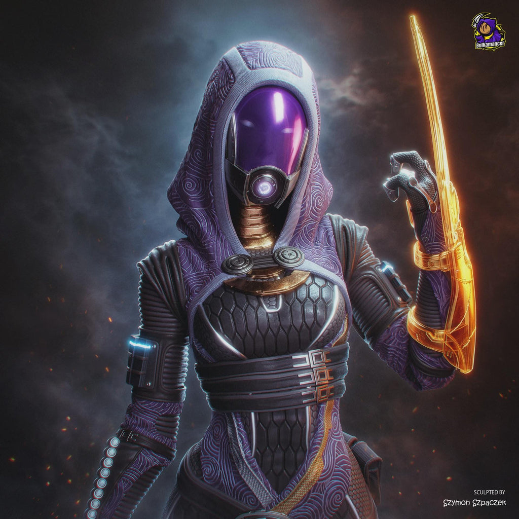 Tali'Zorah Resin Figure, Tali Zorah Resin Figure, Hand Painted Statue
