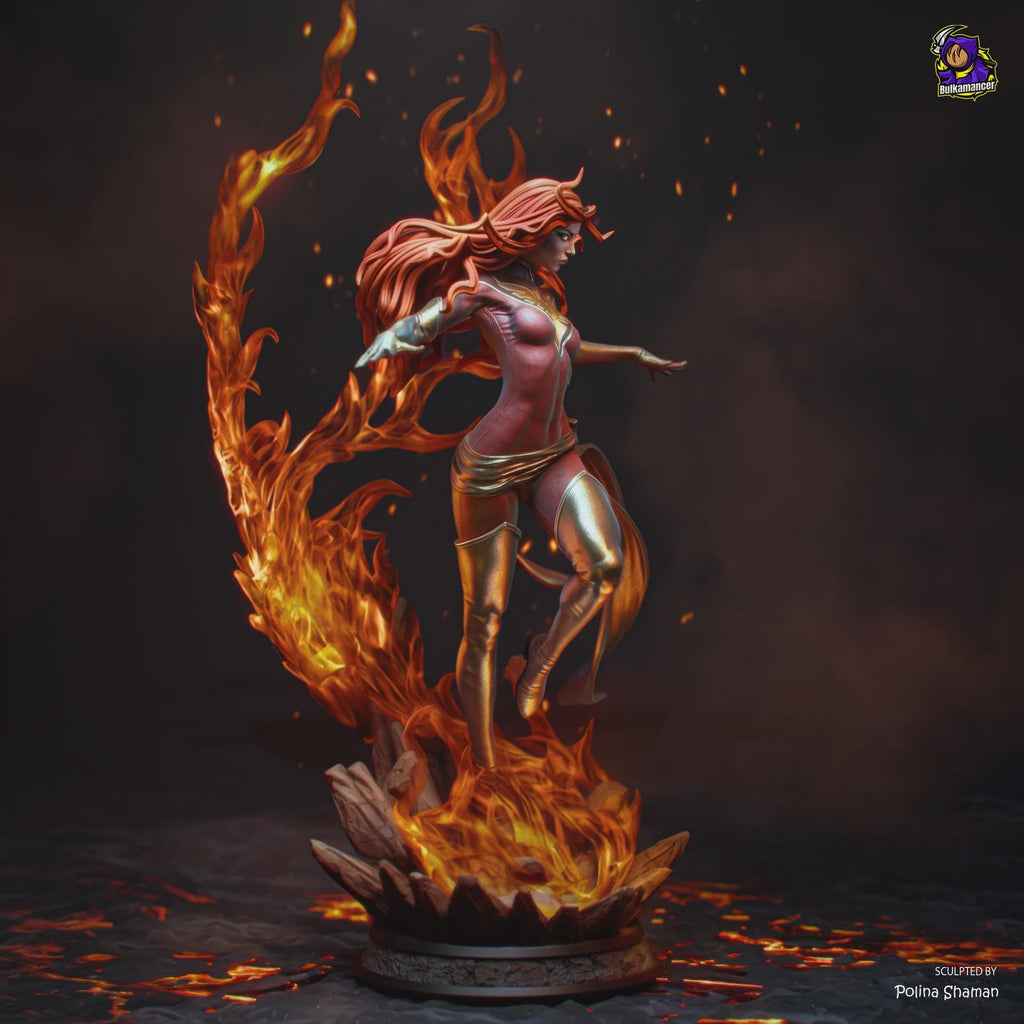 Dark Phoenix resin figure, Hand Painted Collectible Statue, Jean Grey