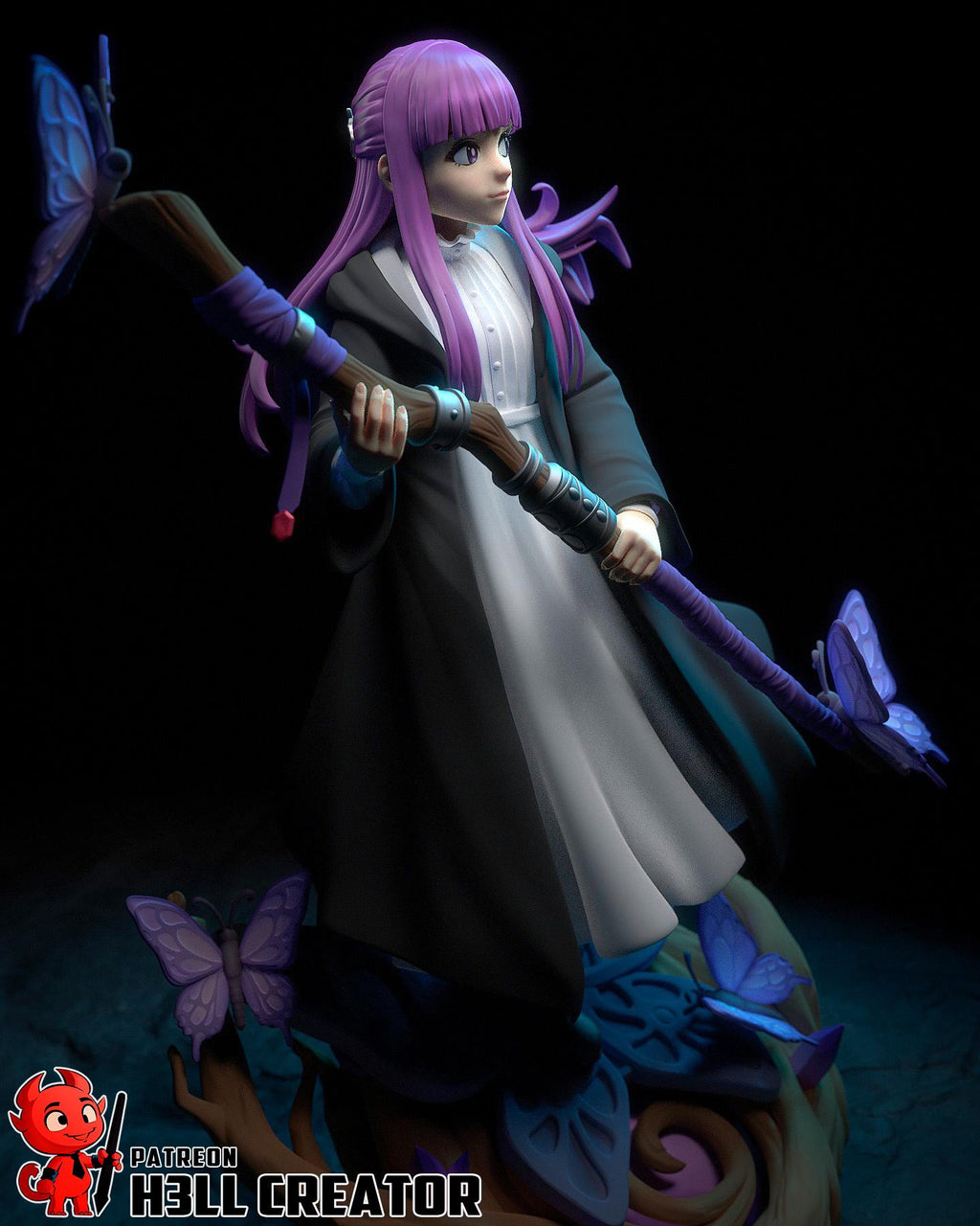 Fern Frieren resin figure, Hand Painted Statue, 22 cm (8.66 in)