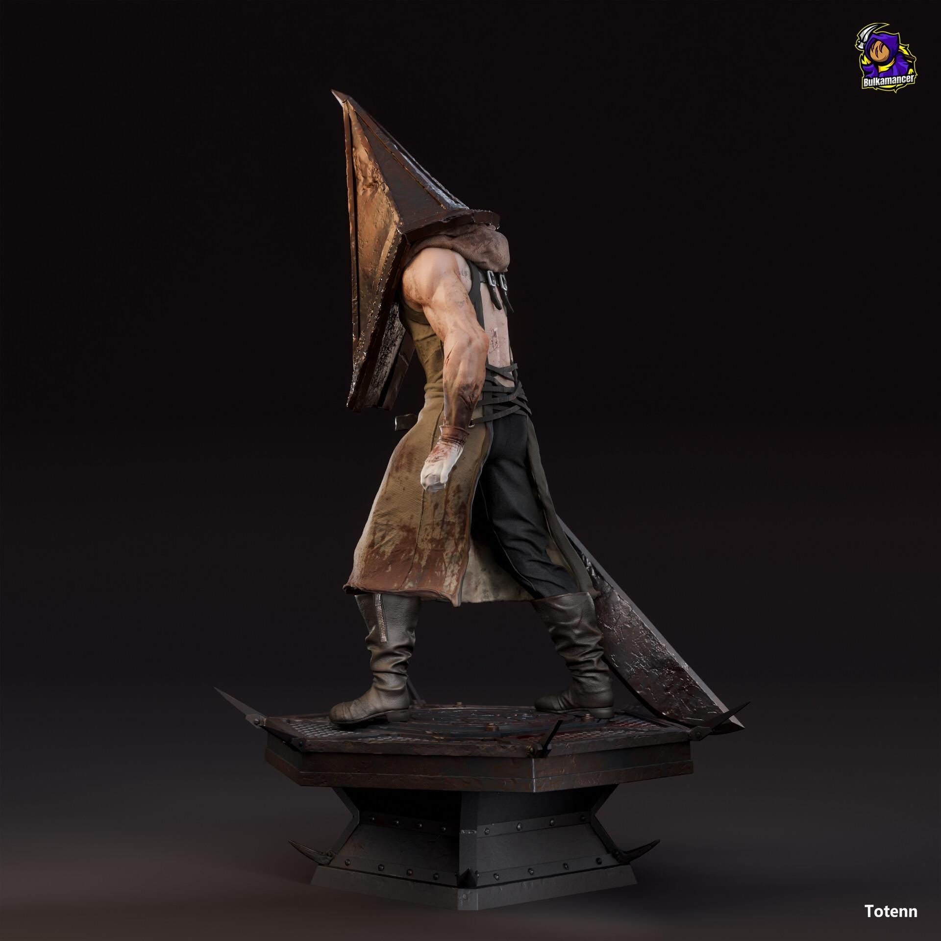 Pyramid Head Statue, Silent Hill Resin Figure, Hand Painted, 32.6 cm (326 mm)