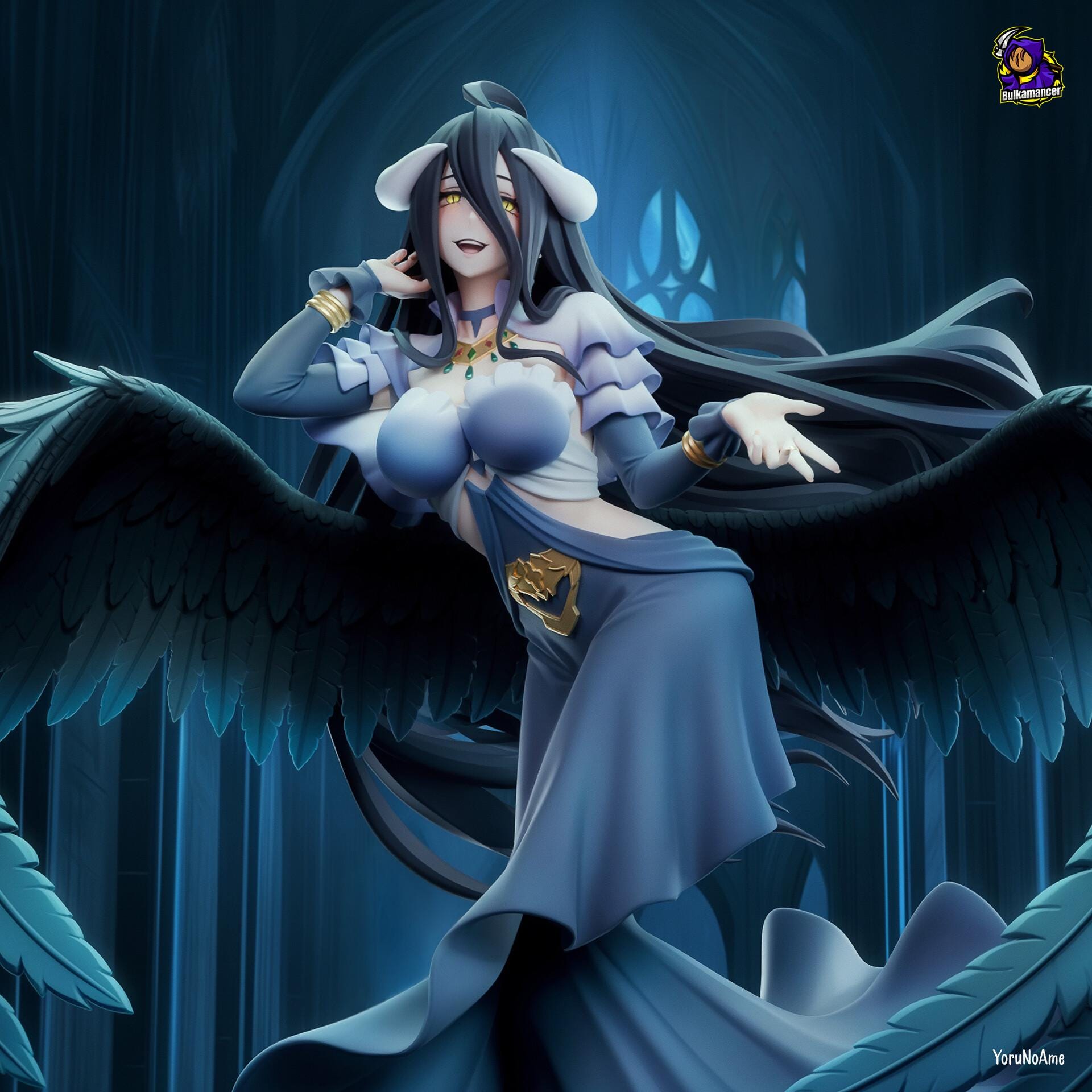 Albedo Resin Figure, Hand Painted Collectible Statue, 224 mm (8.82 in)