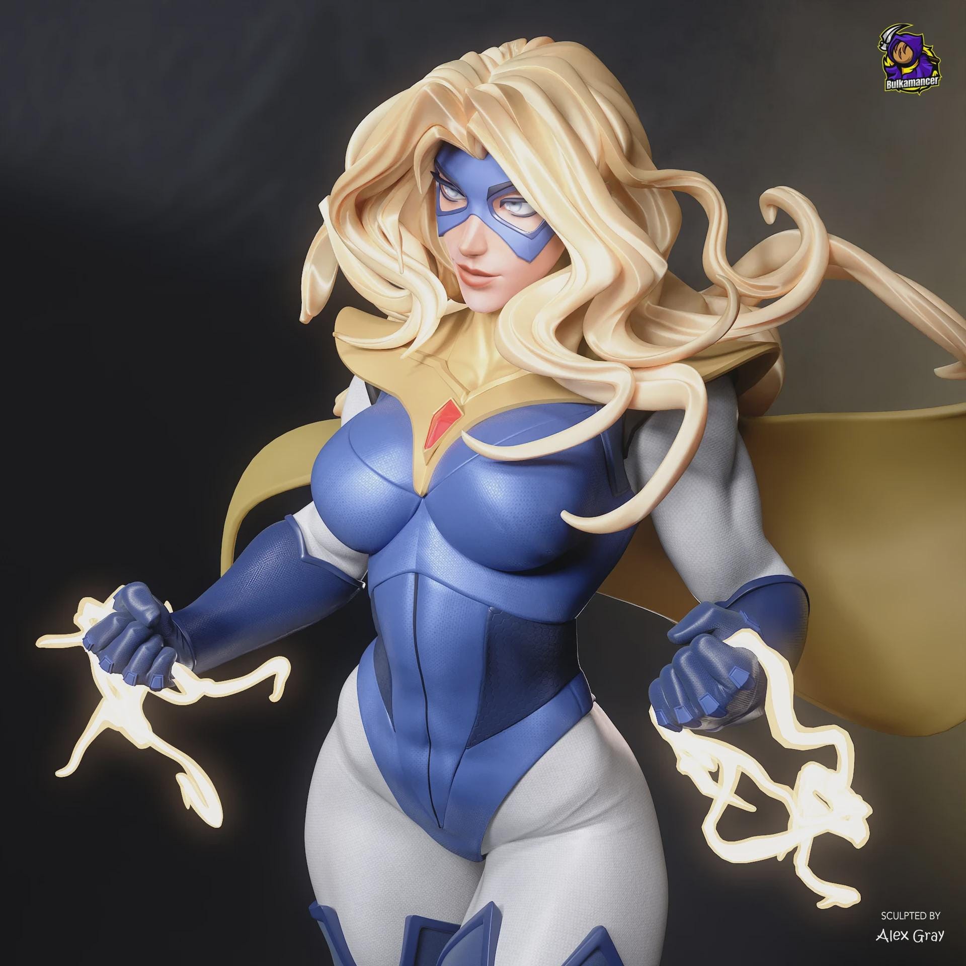 Blonde Blazer figure, Dispatch Resin Statue, Hand Painted, 28.6 cm (286 mm)