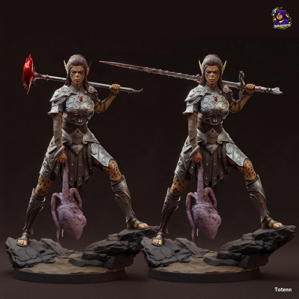 Lae'zel resin figure, Hand Painted Collectible Statue, 27.7 cm H