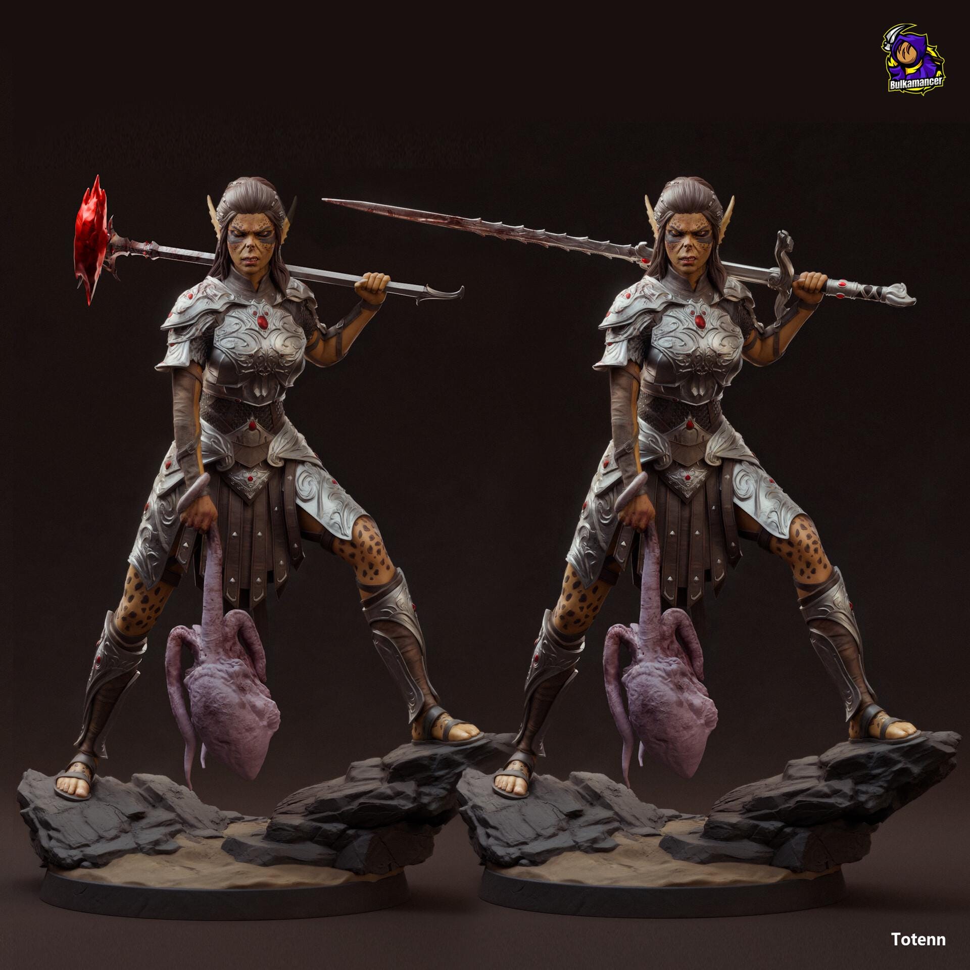 Lae'zel resin figure, Hand Painted Collectible Statue, 27.7 cm H