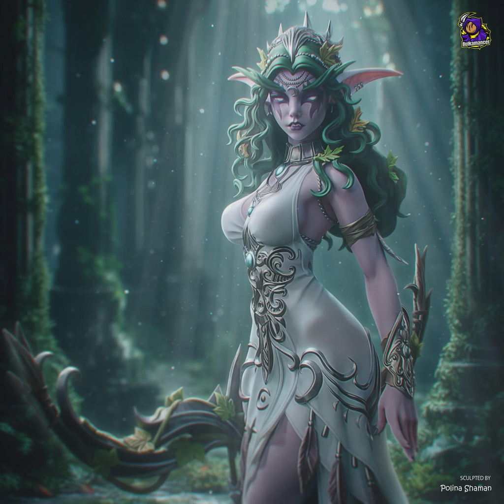 Tyrande Whisperwind Figure, Resin Statue, Hand Painted Collectible