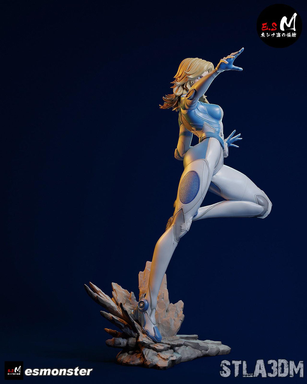 Invisible Woman Statue, Hand Painted Figure, 30 cm (11.8 in)