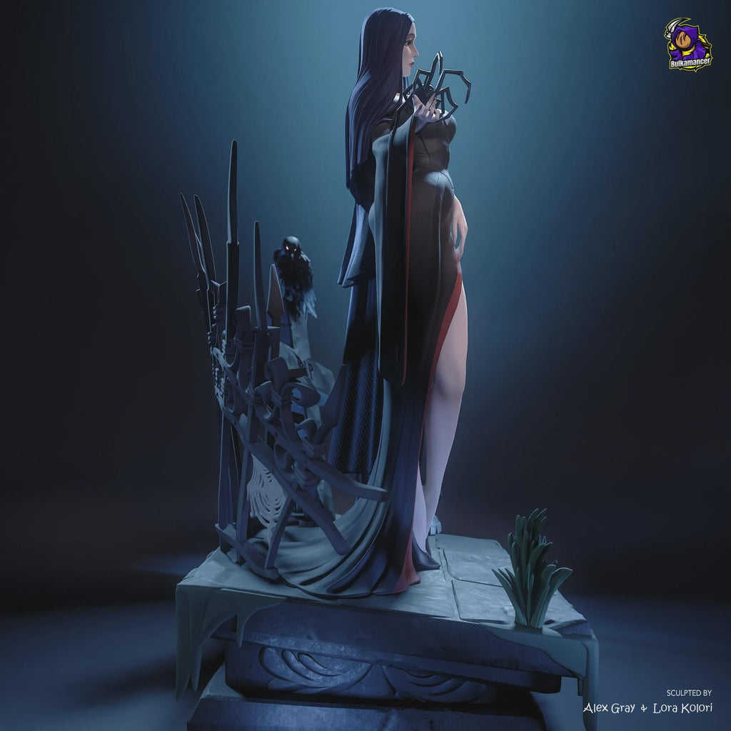 Wednesday Morticia Addams Figure,Resin Statue, Hand Painted 28 cm
