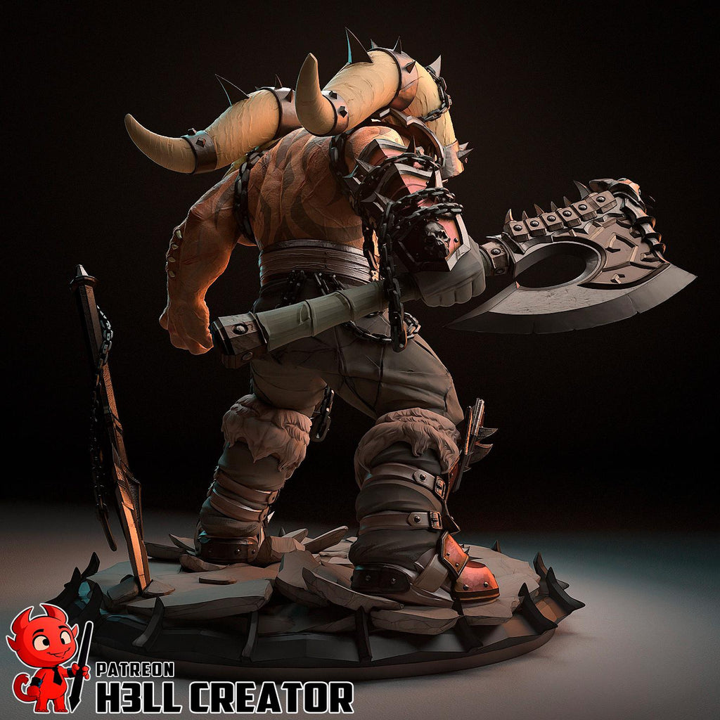 Garrosh Hellscream Statue, Hand Painted Resin Figure, 186 mm (7.3 in)