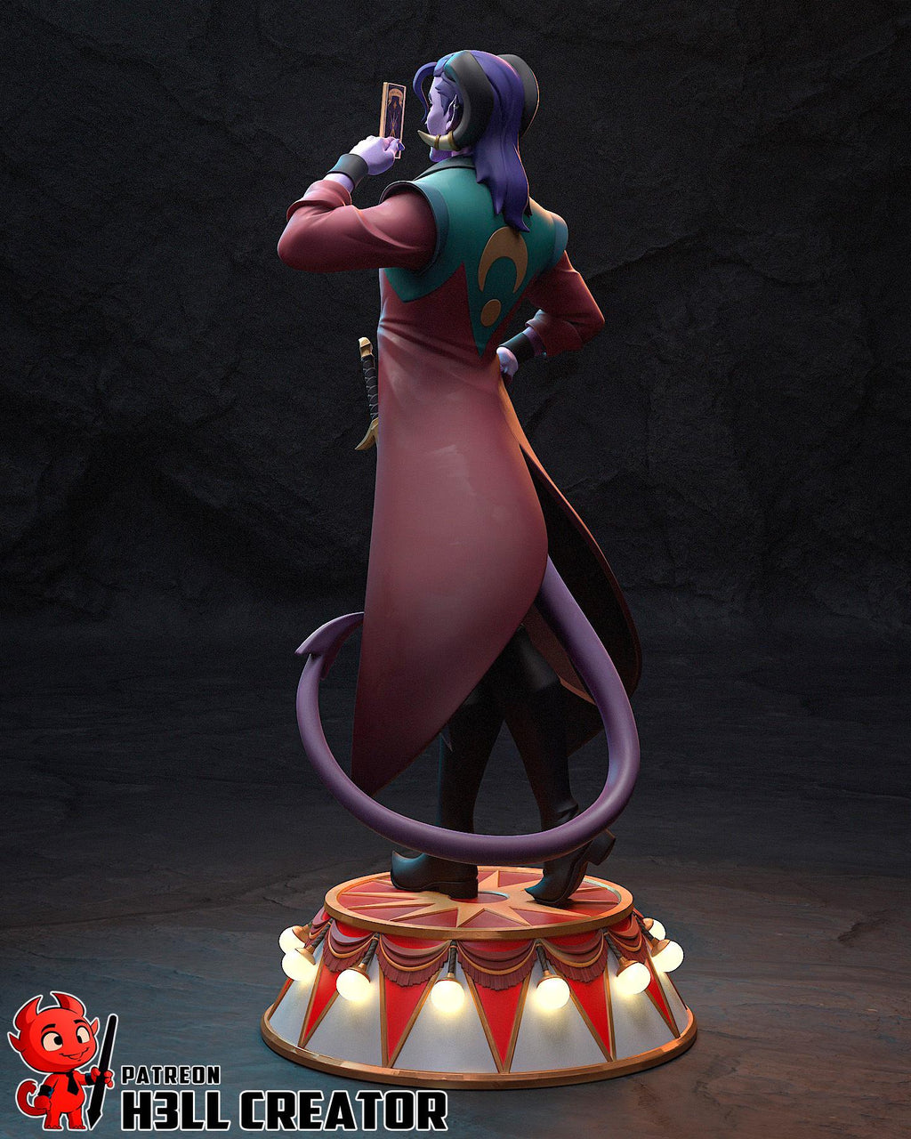 Mollymauk Tealeaf Statue, Hand Painted Collectible Figure, 204 mm (8.0 in)