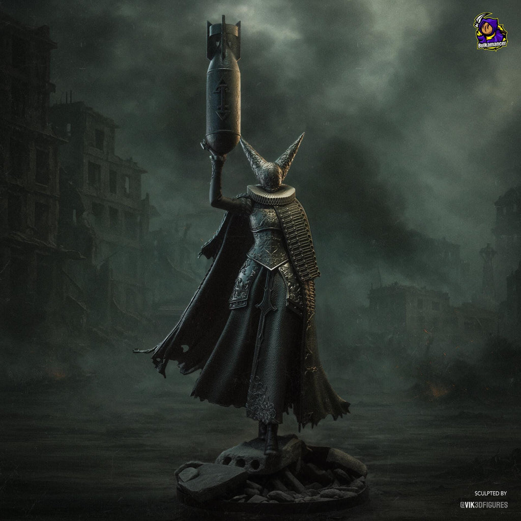 Artillery Witch Figure Resin Statue, Hand Painted Collectible, 36 cm (14.17 in)