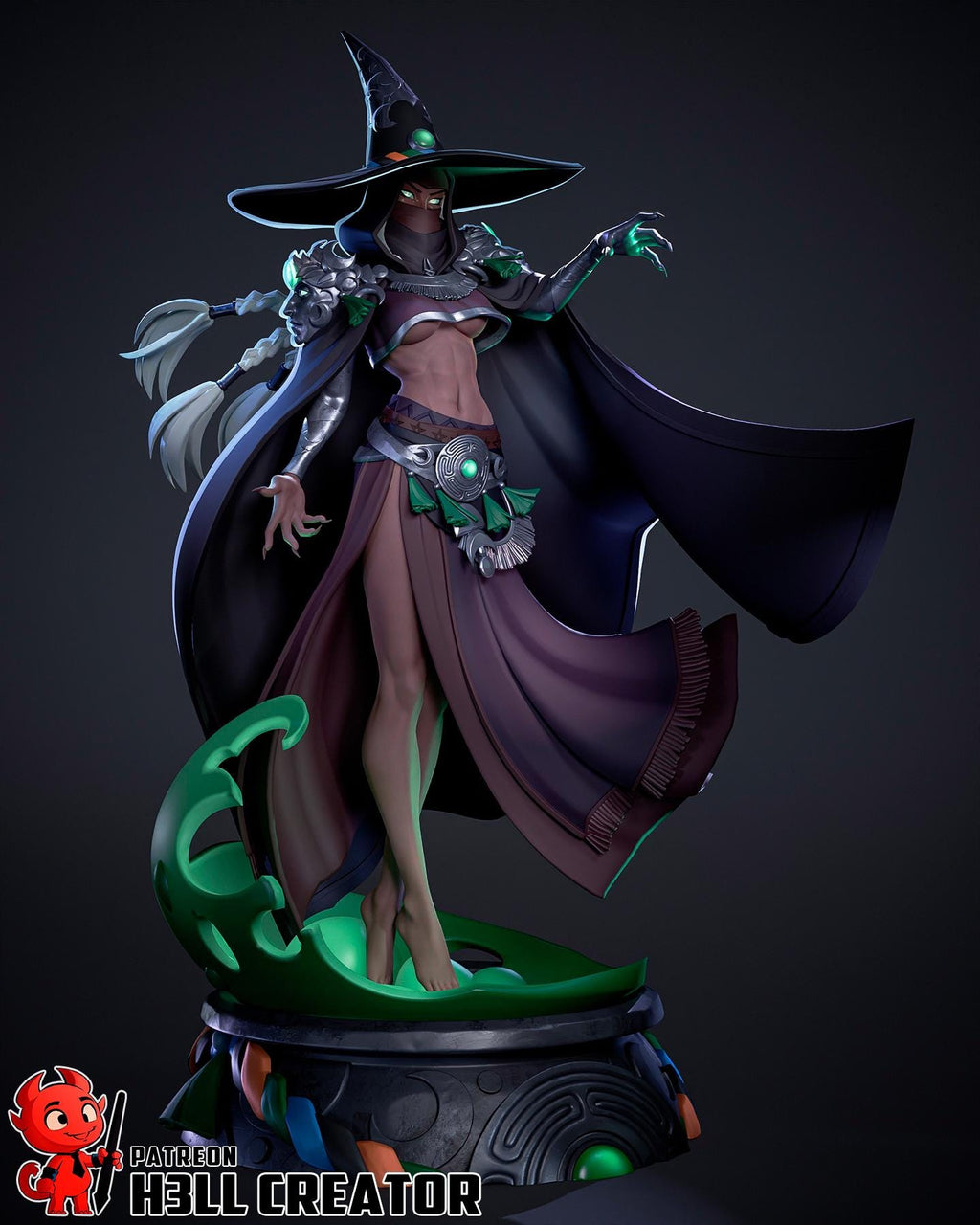 Hecate resin statue, Hand Painted Collectible Figure, 210 mm (8.3 in)