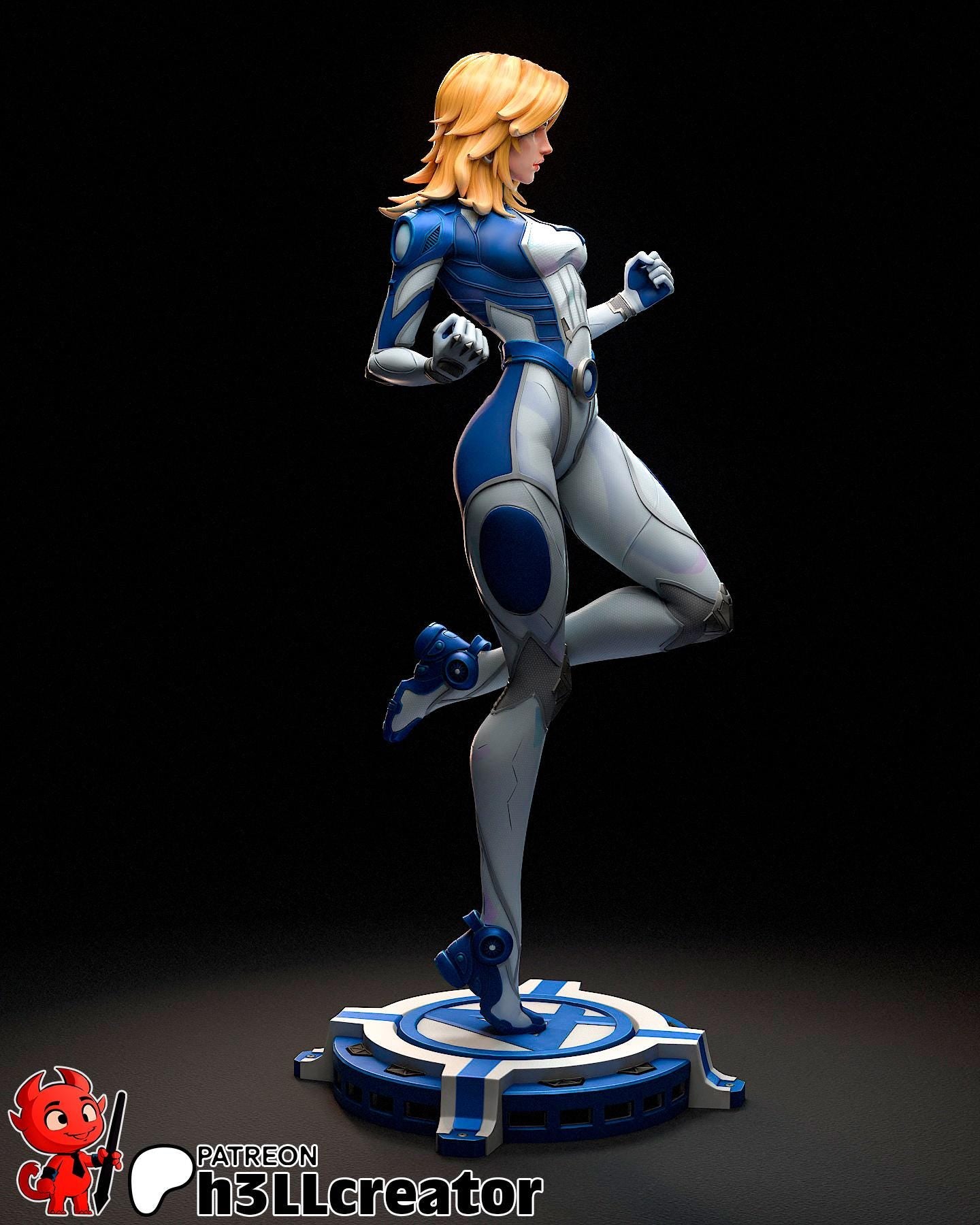 Invisible Woman Statue, Resin Collectible, Hand Painted Figure, 15.7 cm (6.2 in)