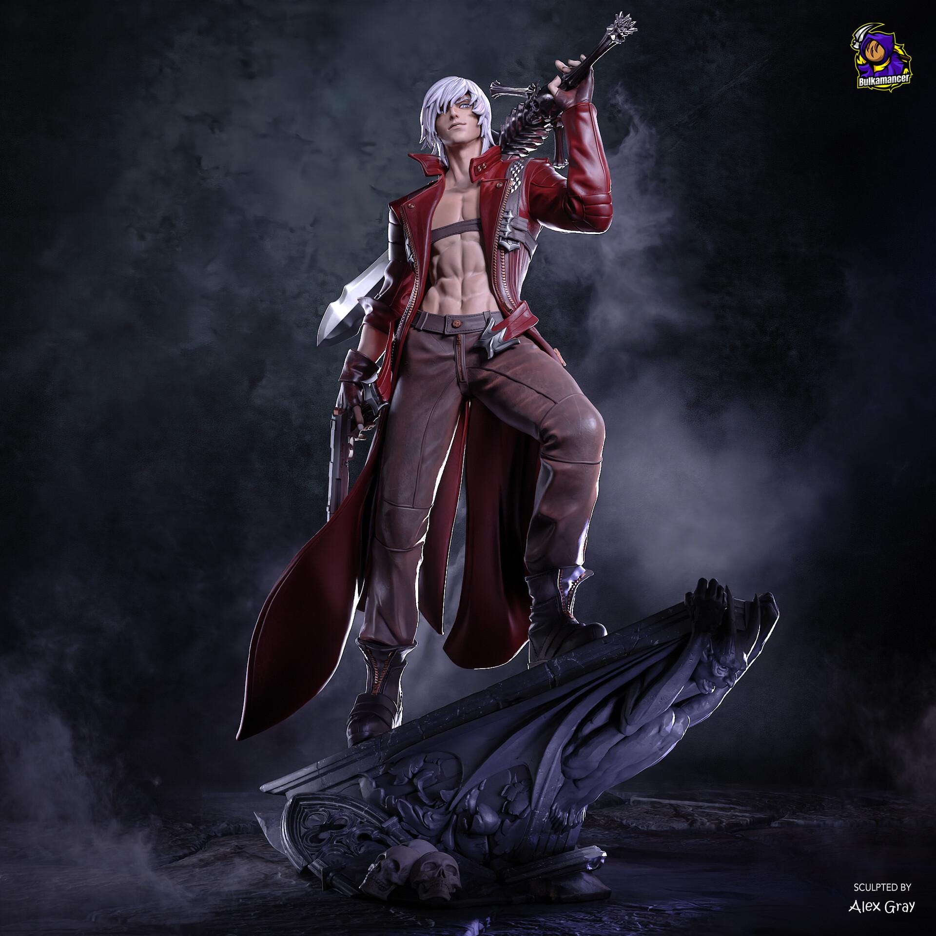 Dante Resin Figure, Hand Painted Collectible Statue, Coat Or Shirtless