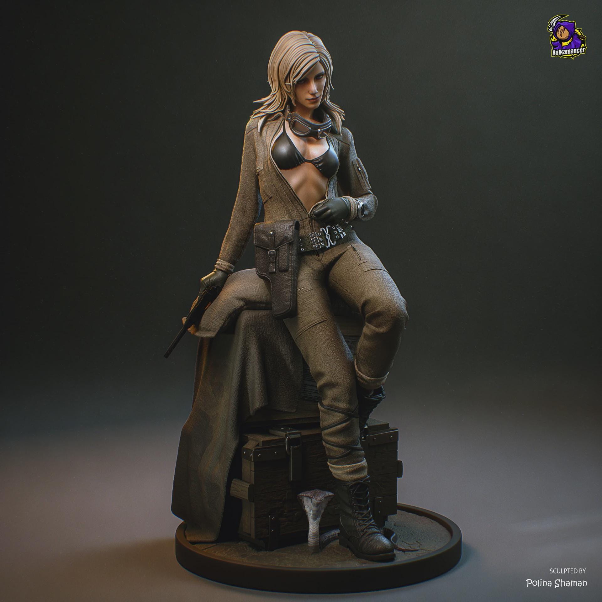EVA Metal Gear Solid Figure, Resin Statue, Hand Painted, 22.7 cm (8.94 in)
