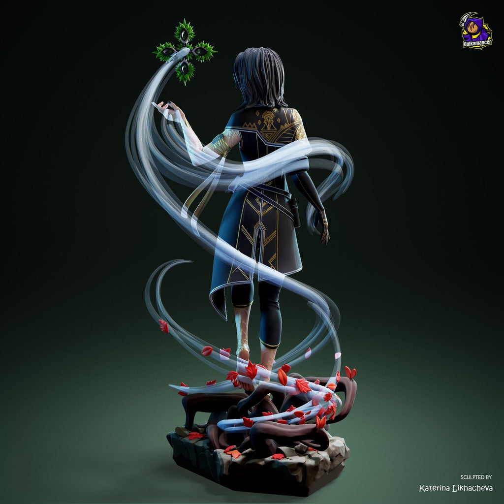 Lune Resin Figure, Hand Painted Collectible Statue, 27.8 cm (10.94 in)