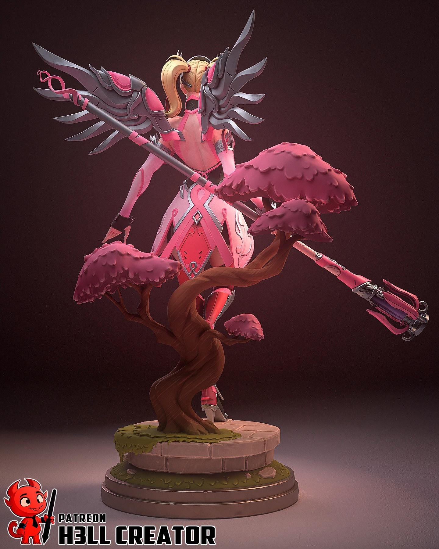 Mercy Resin Statue, Hand Painted Collectible Figure, Fantasy Display Piece