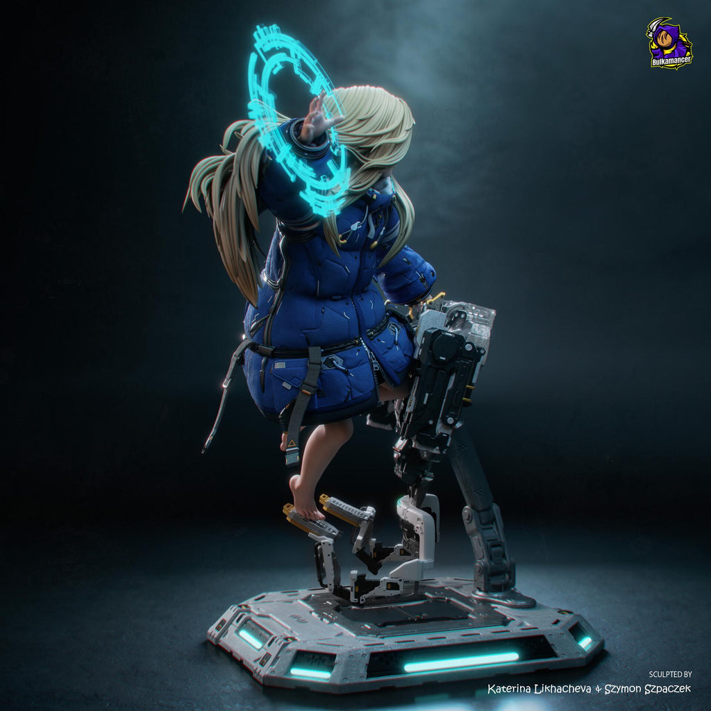 Diana Pragmata resin statue, Hand Painted Collectible Figure, 189 mm (7.4 in)