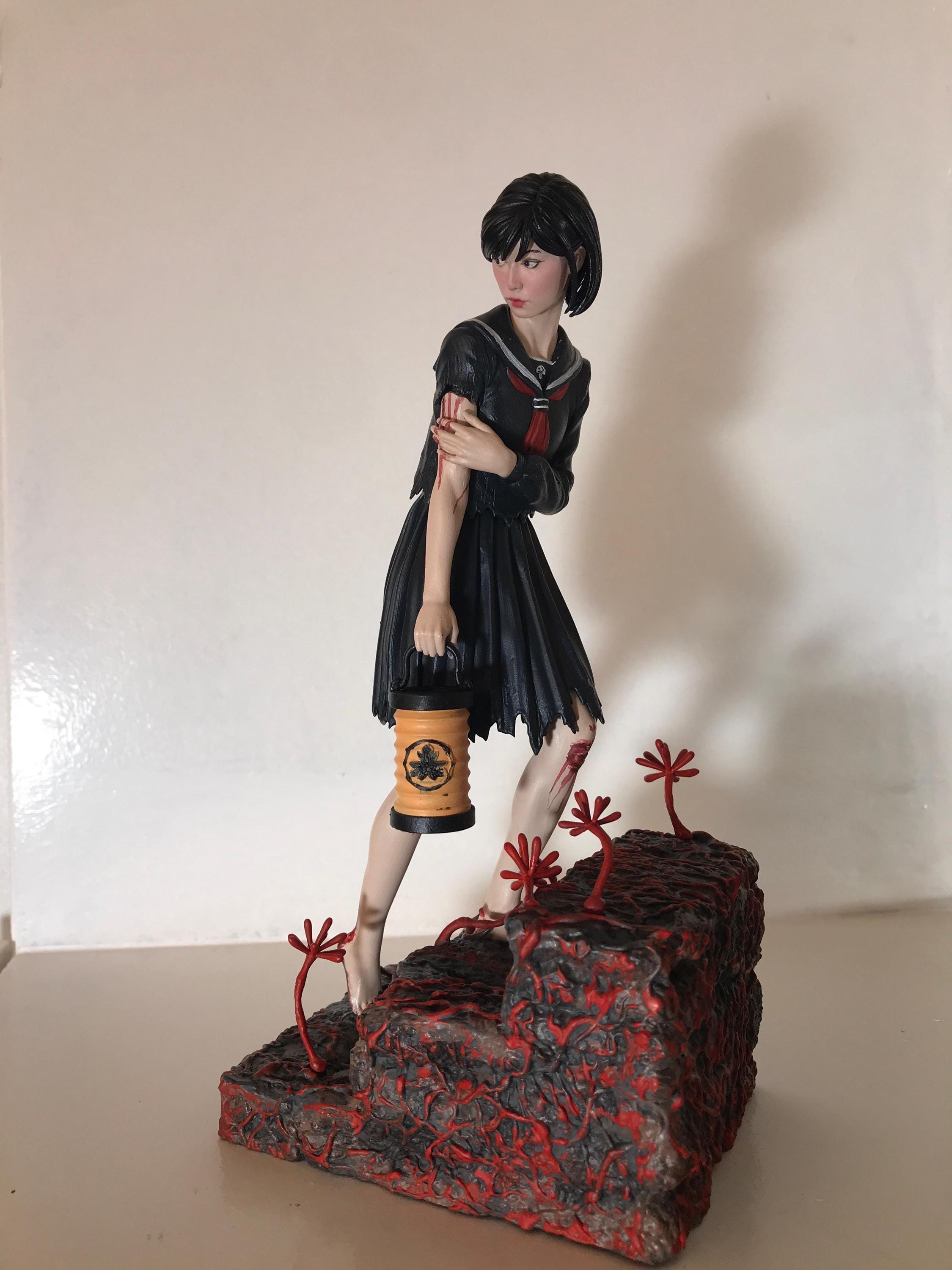 Hinako resin figure, Hand Painted Collectible Statue, Display Art