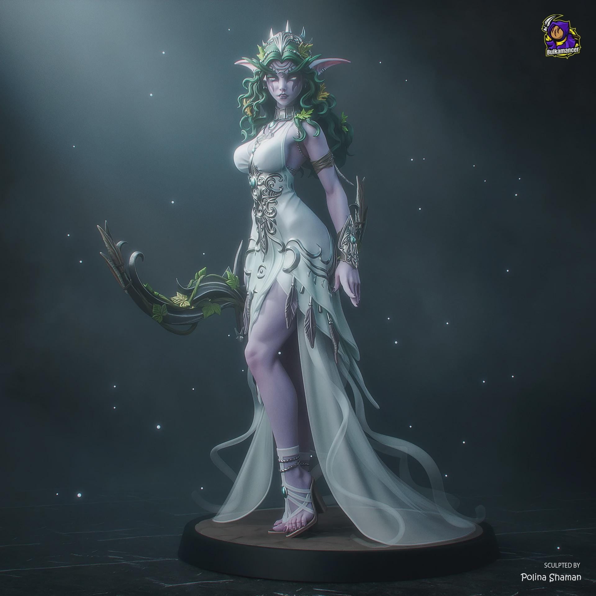 Tyrande Whisperwind Figure, Resin Statue, Hand Painted Collectible
