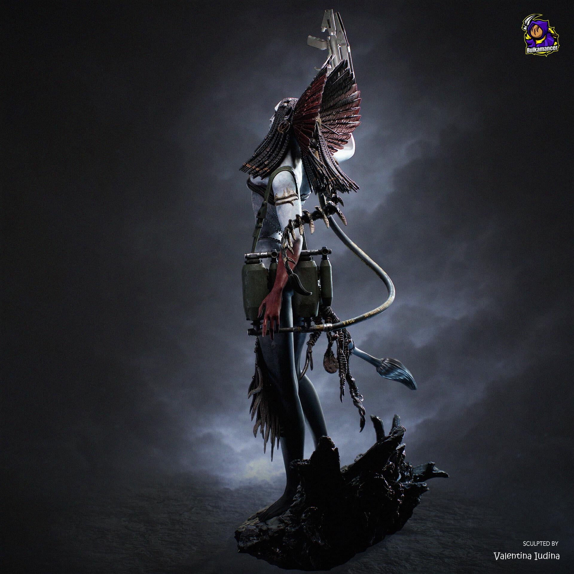 Varang Resin Figure, Hand Painted Collectible Statue, 34.1 cm (341 mm)