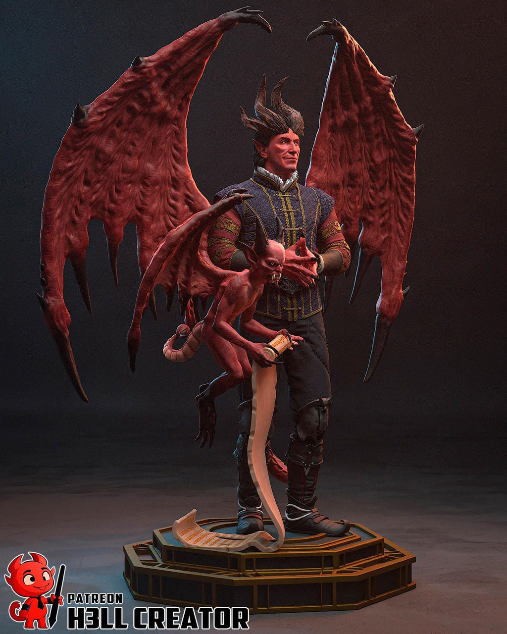 Raphael resin statue, Hand Painted Collectible Figure, 253 mm (10.0 in)
