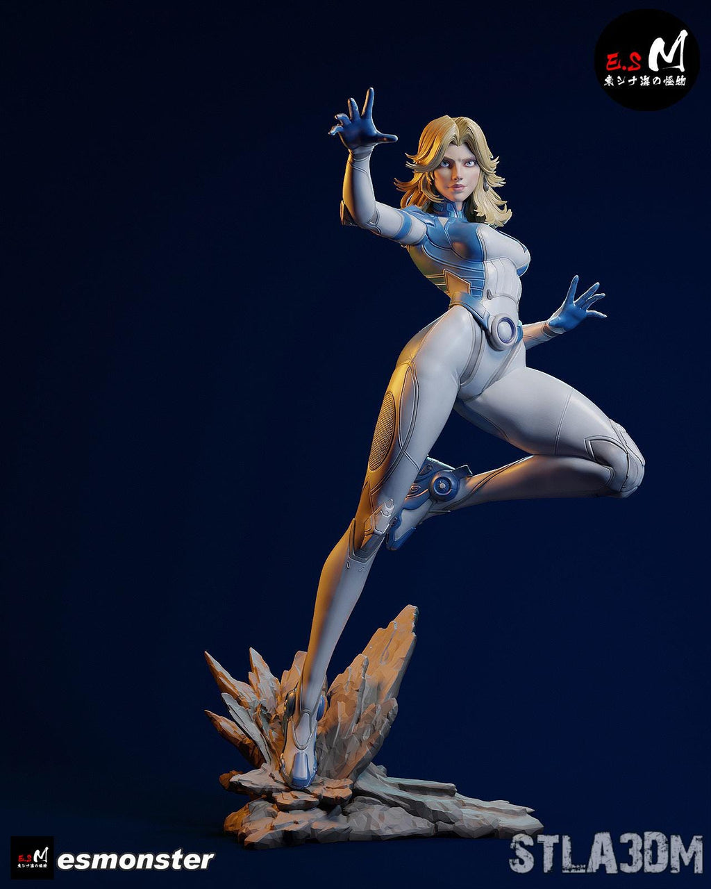 Invisible Woman Statue, Hand Painted Figure, 30 cm (11.8 in)