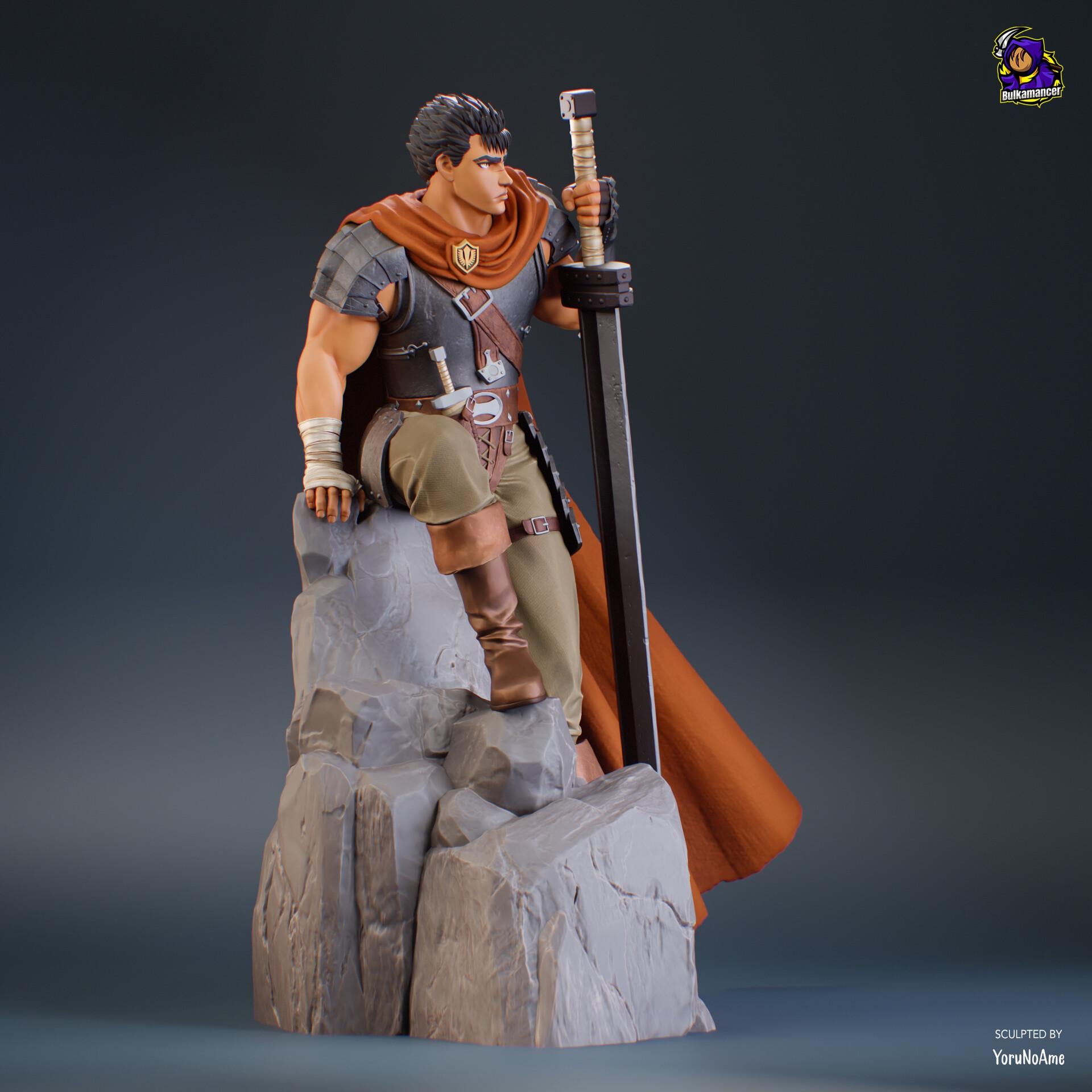 Guts Berserk Figure, Resin Statue, Hand Painted Collectible, 26.3 cm (10.35 in)