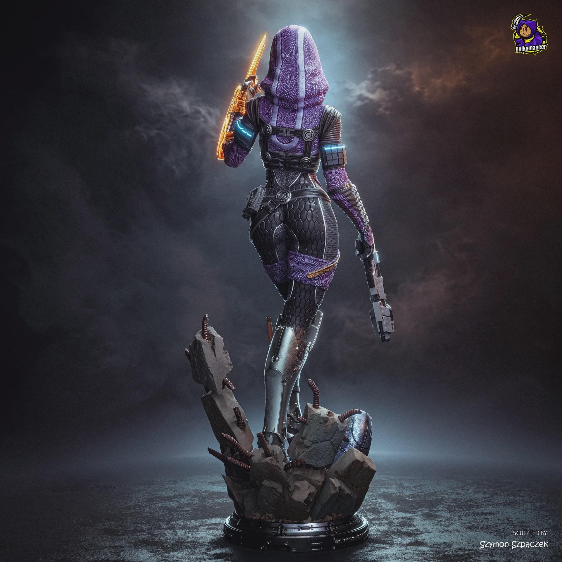 Tali'Zorah Resin Figure, Tali Zorah Resin Figure, Hand Painted Statue