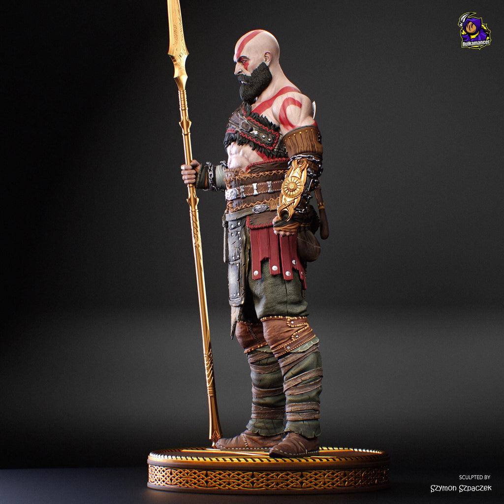 Kratos Resin Figure, Hand Painted Collectible Statue, 31.3 cm (8.4 in)