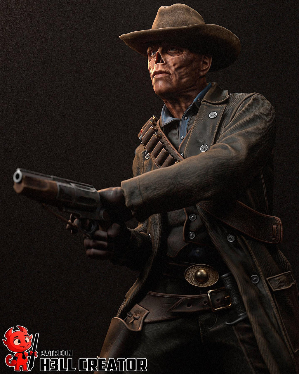 The Ghoul, Fallout Resin Statue, Hand Painted Figure, 179 mm (7.0 in)