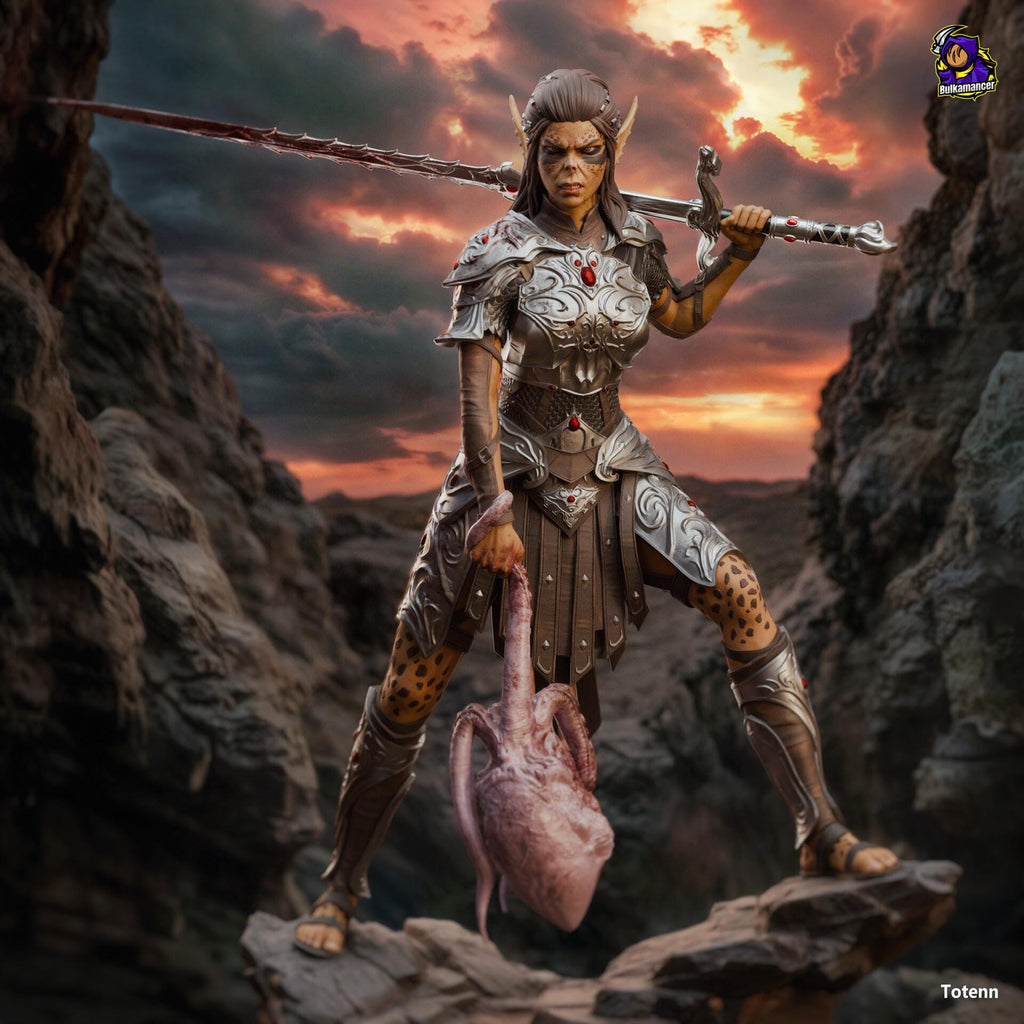Lae'zel resin figure, Hand Painted Collectible Statue, 27.7 cm H