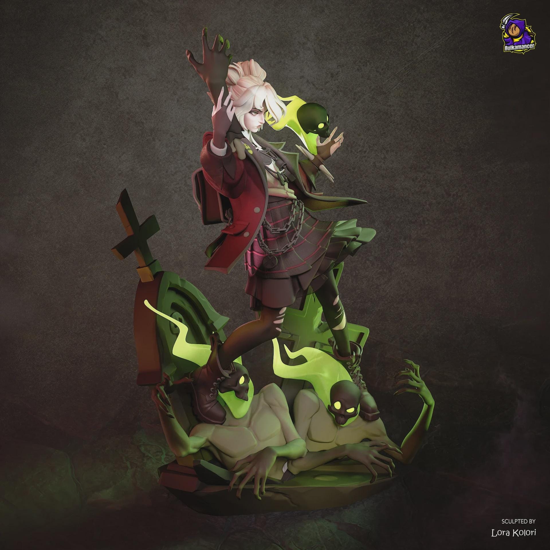 Graves Resin Figure, Hand Painted Collectible Statue, Fan Art Piece