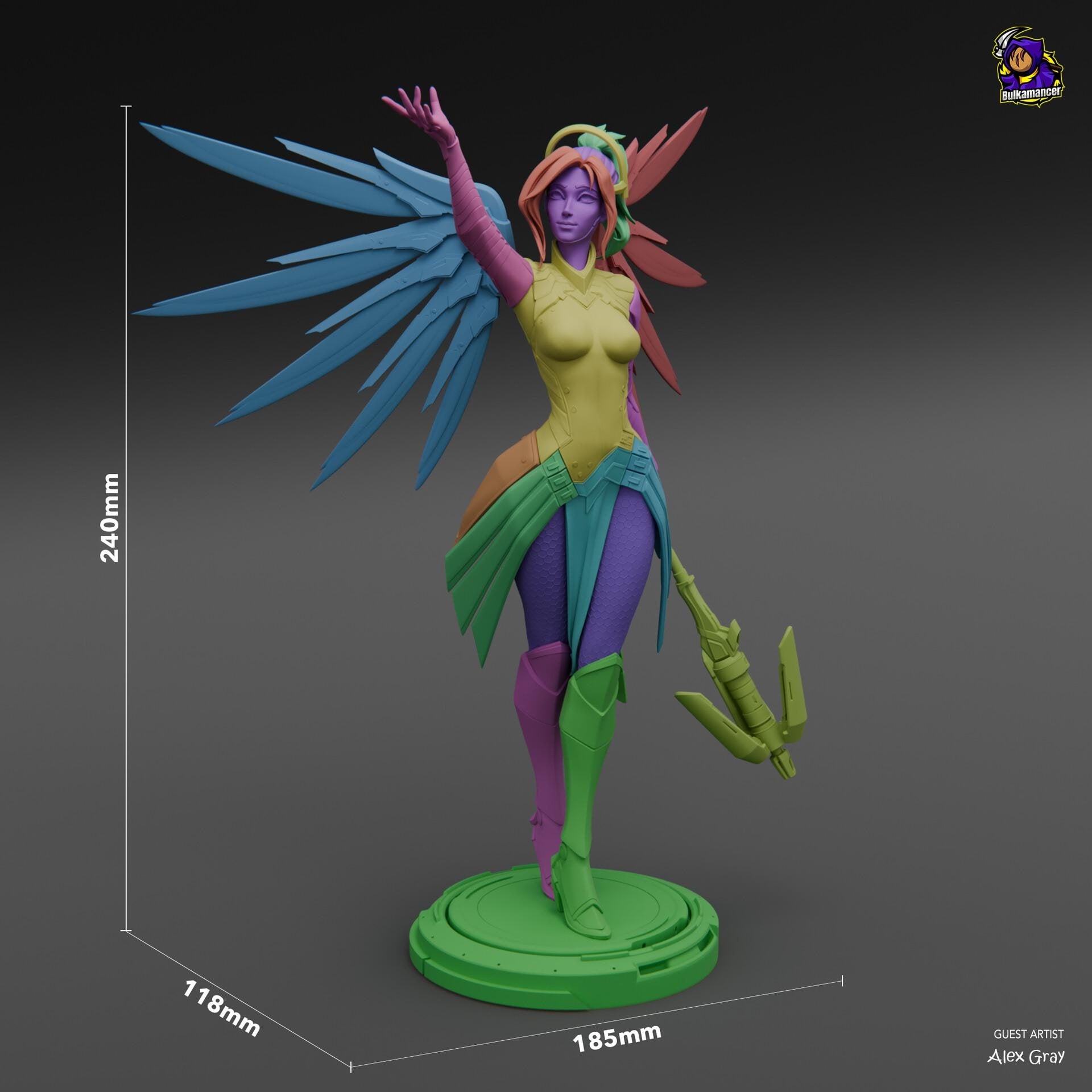 Mercy resin figure, Hand Painted Collectible Figure, 24 cm (9.4 in)